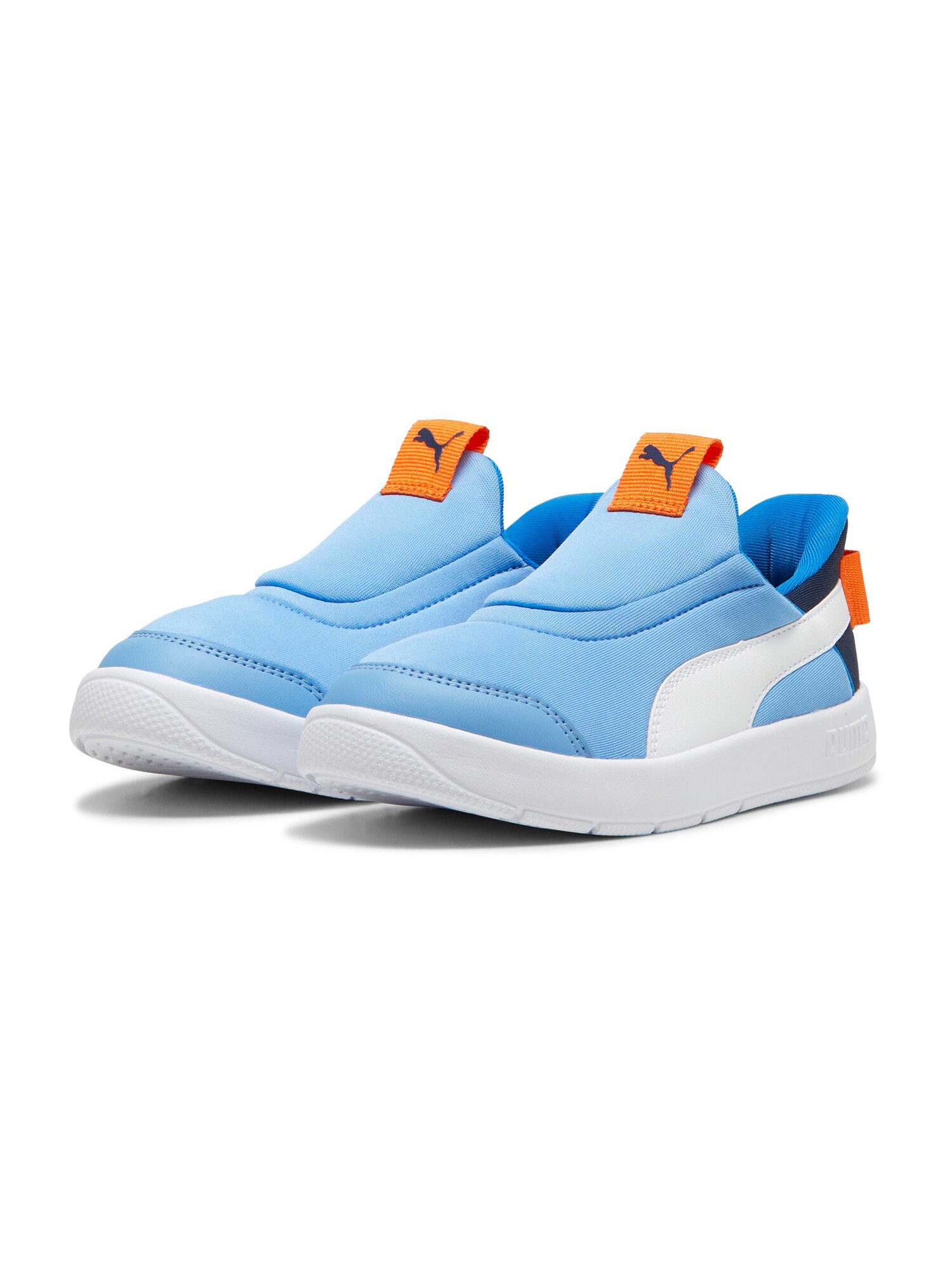 PUMA Tenisky 'Courtflex v3'  svetlomodrá / oranžová / biela