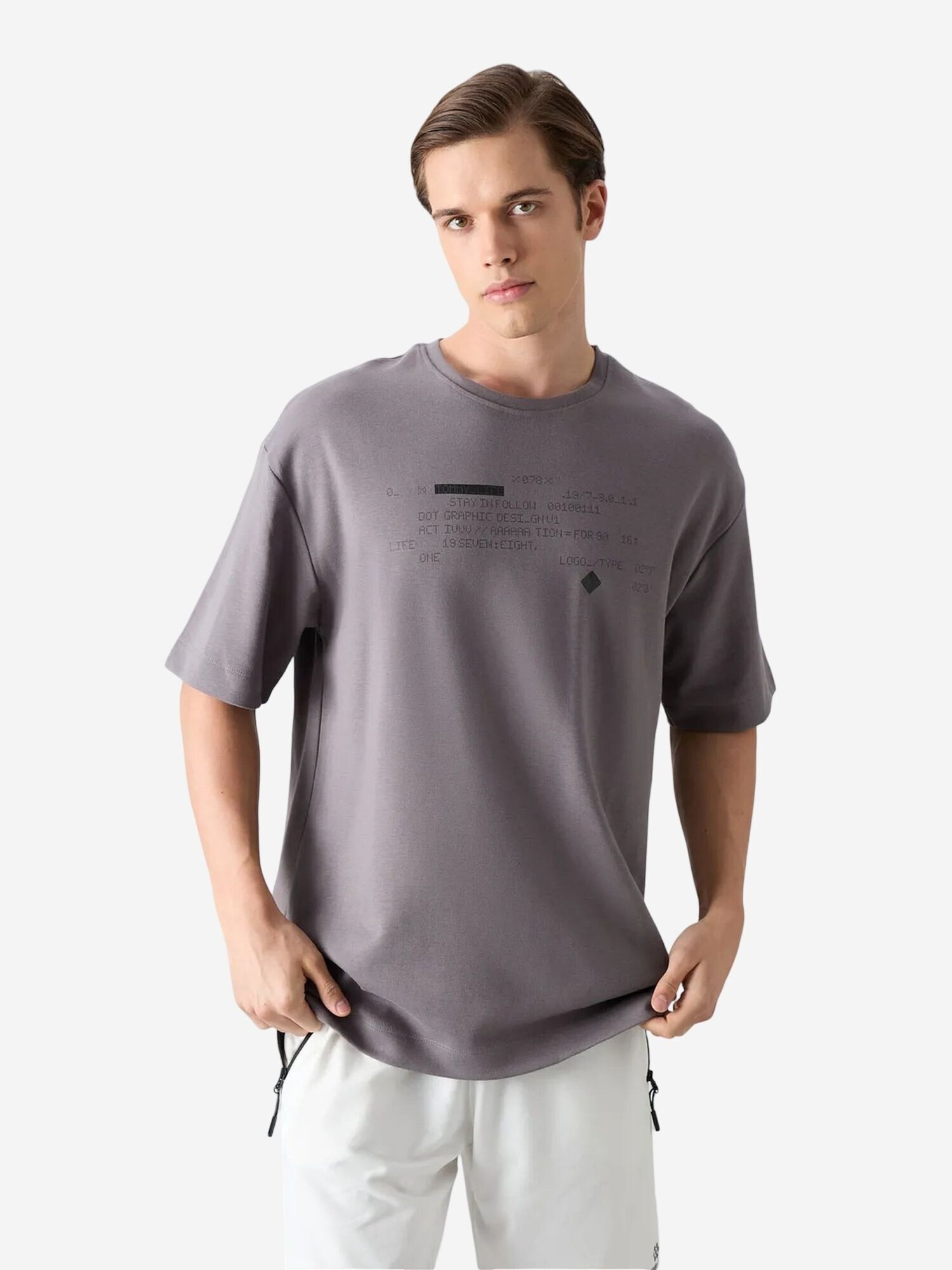Tommy Life Majica 'T-Shirts' antracit siva