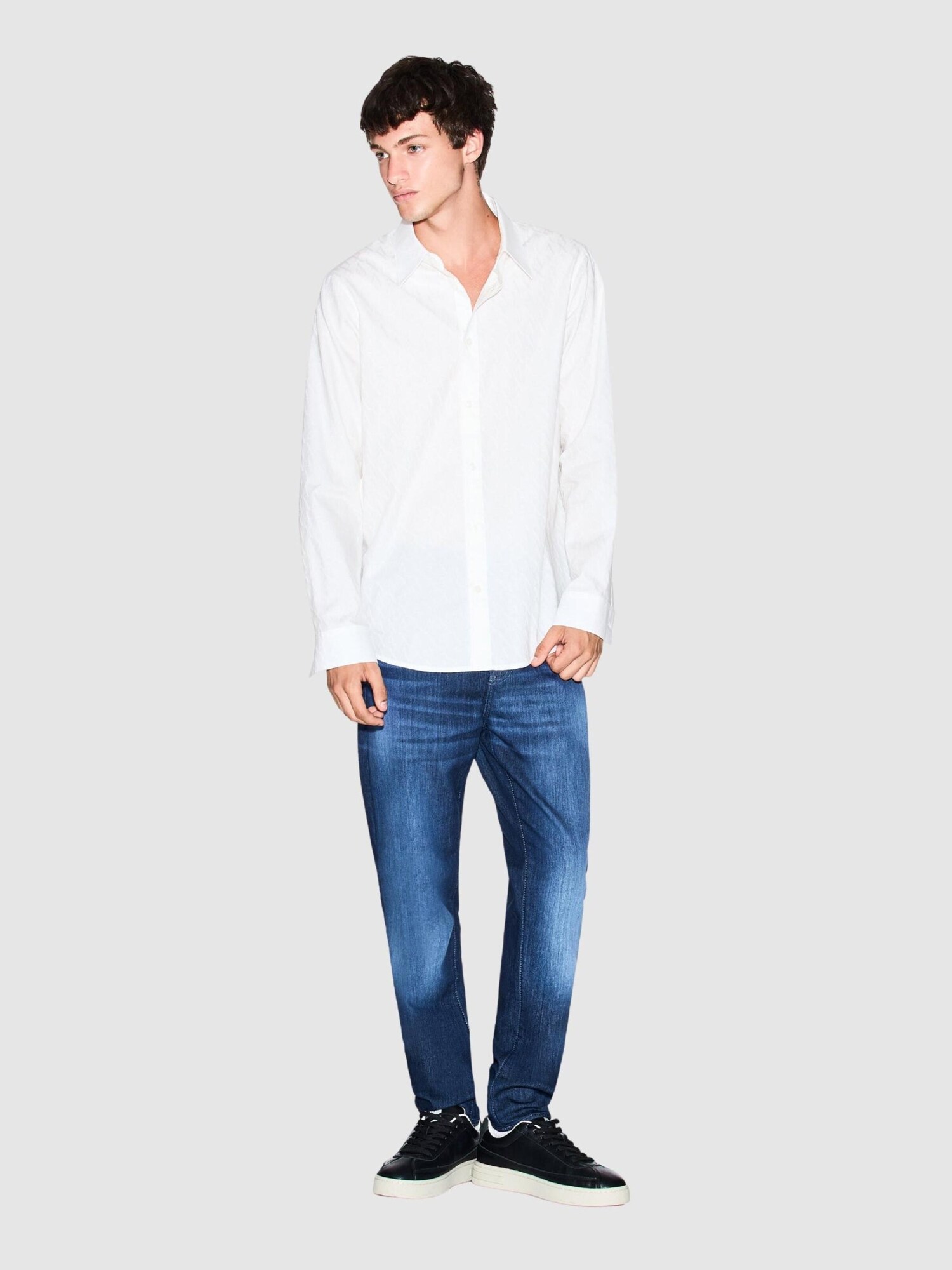 ARMANI EXCHANGE Camisa 'Camicie'  offwhite – imagen 4