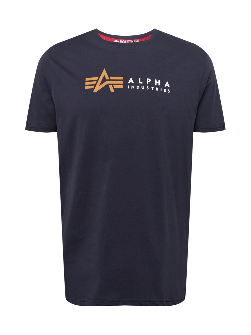 T-shirt marinblå / konjak