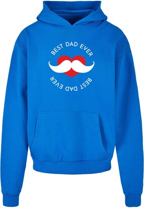 Merchcode Sweatshirt ‘Fathers Day – Best Dad’ Kobaltblauw / Rood / Wit