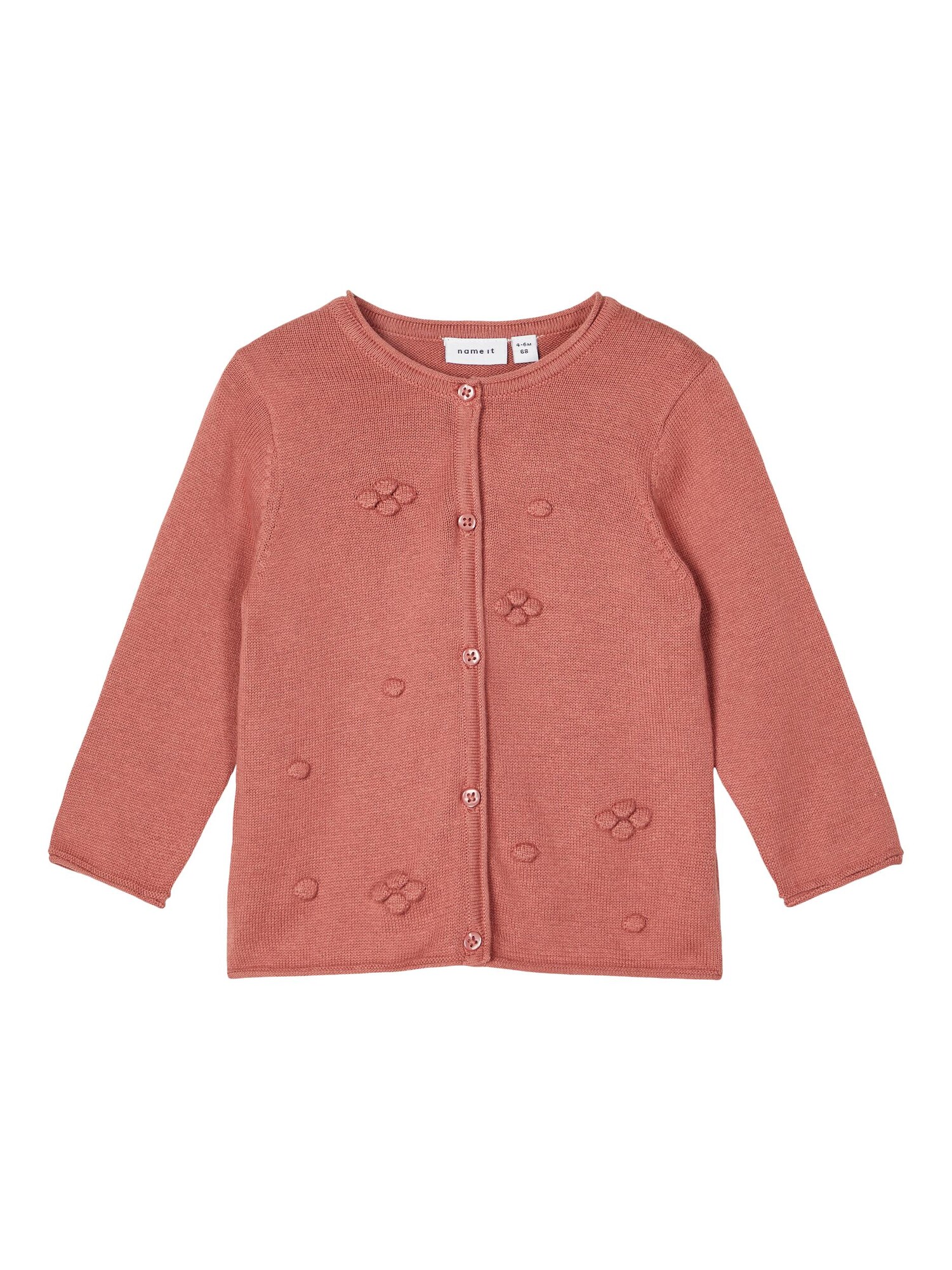 NAME IT Kardiganas 'NBFTALLA LS KNIT CARD'  karmino raudona