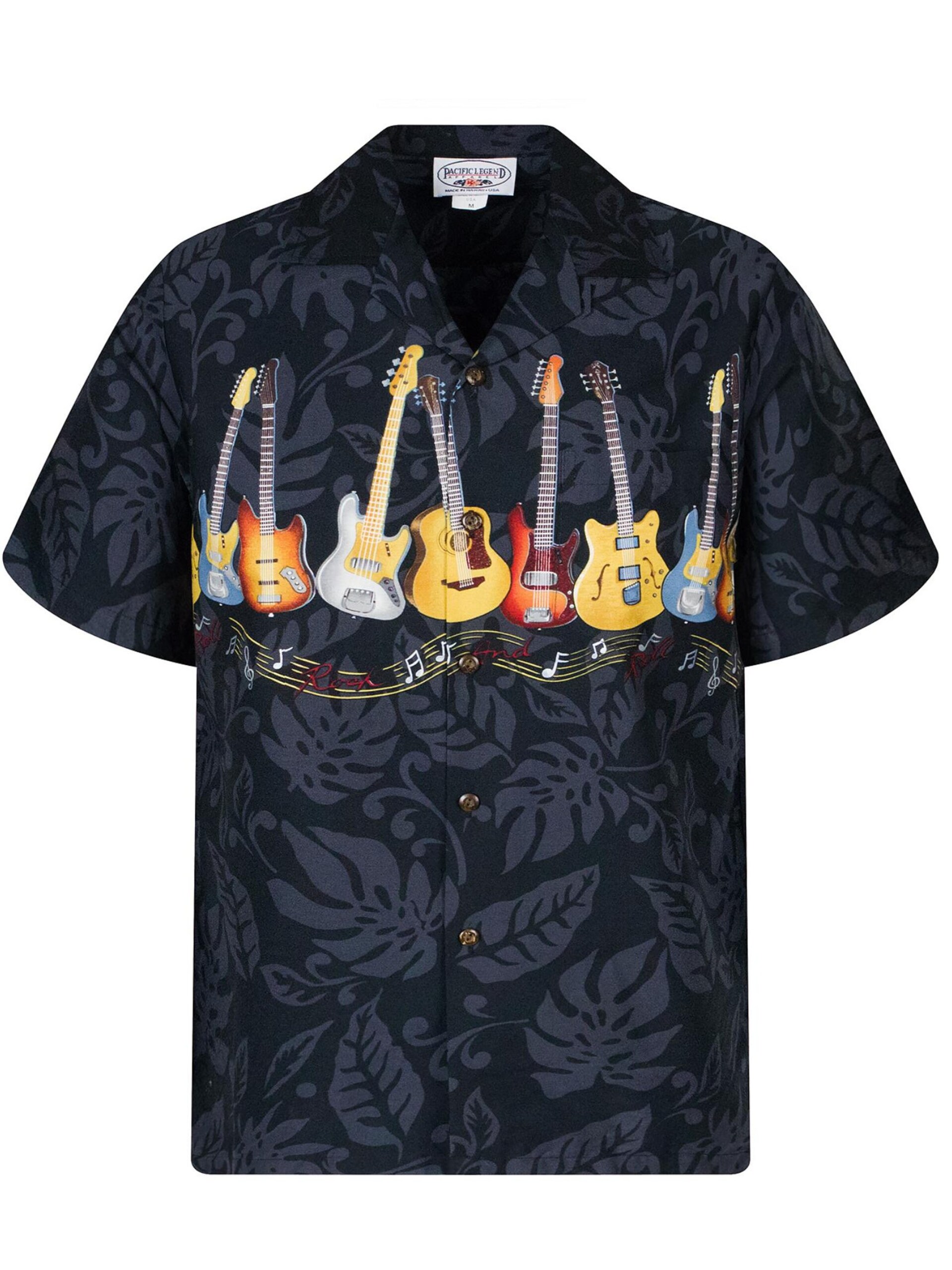Pacific Legend Skjorta 'Gitarre Brustdruck' herr