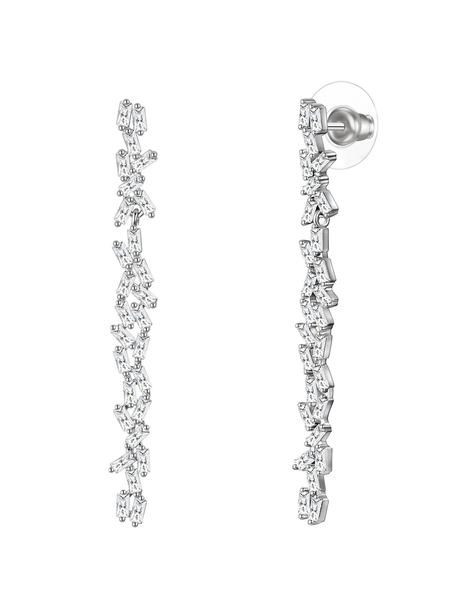 Yokoamii Pendientes  plata / transparente