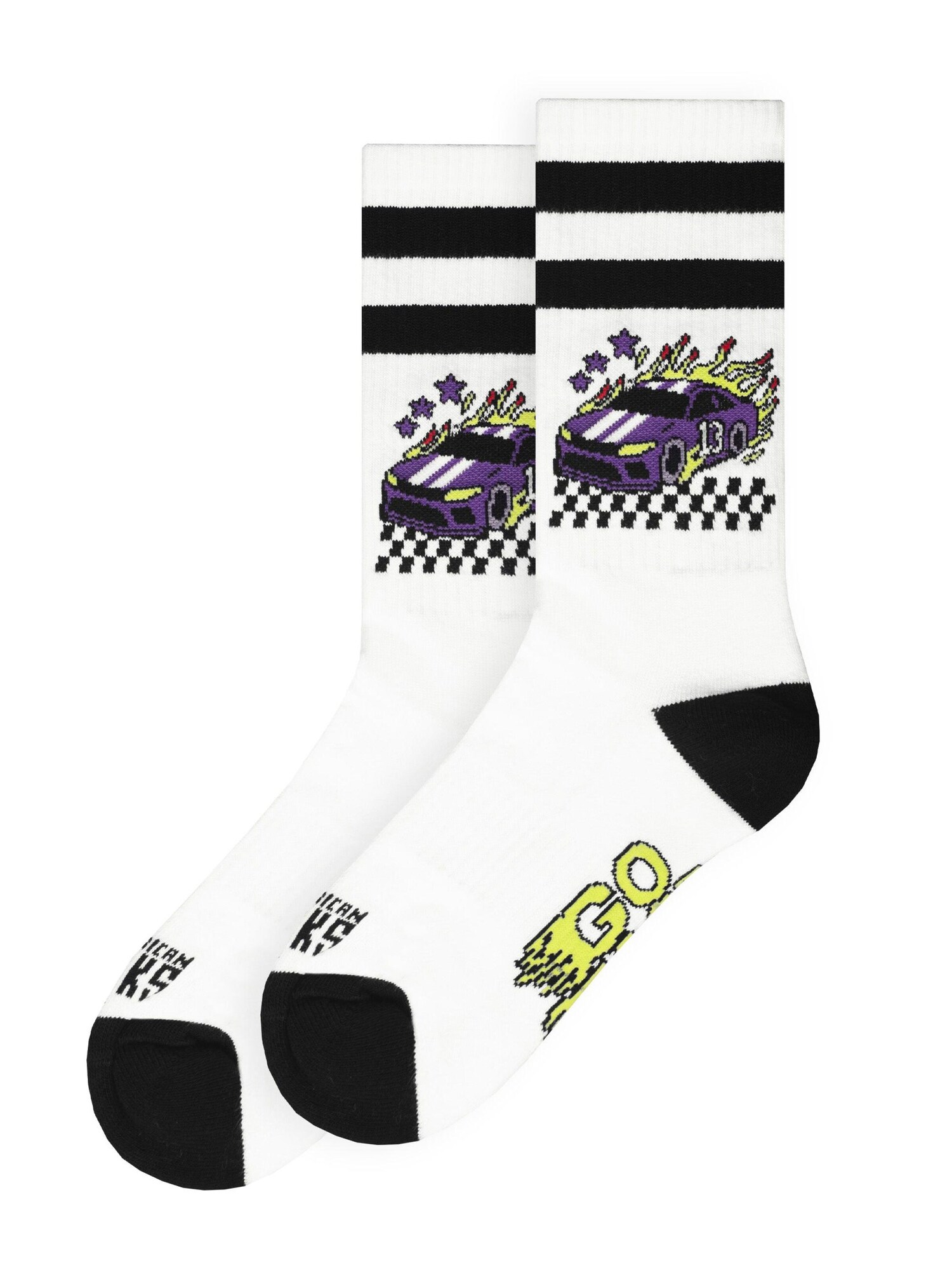 American Socks Calcetines 'Nascar'  blanco