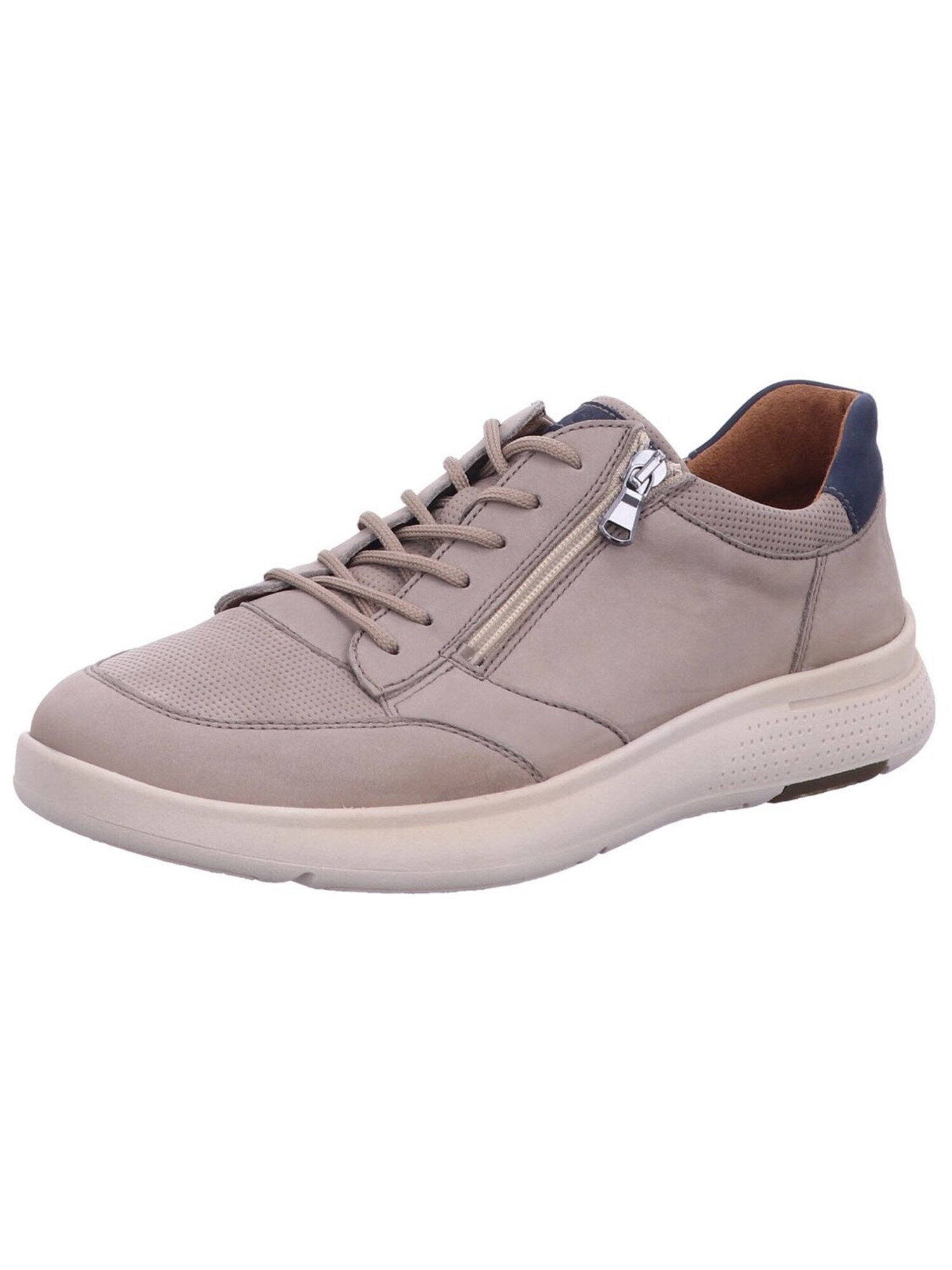 WaldlÄUfer Veterschoen 'Sneaker Low Herren 984003-401 060 Echtleder In Beige' Beige