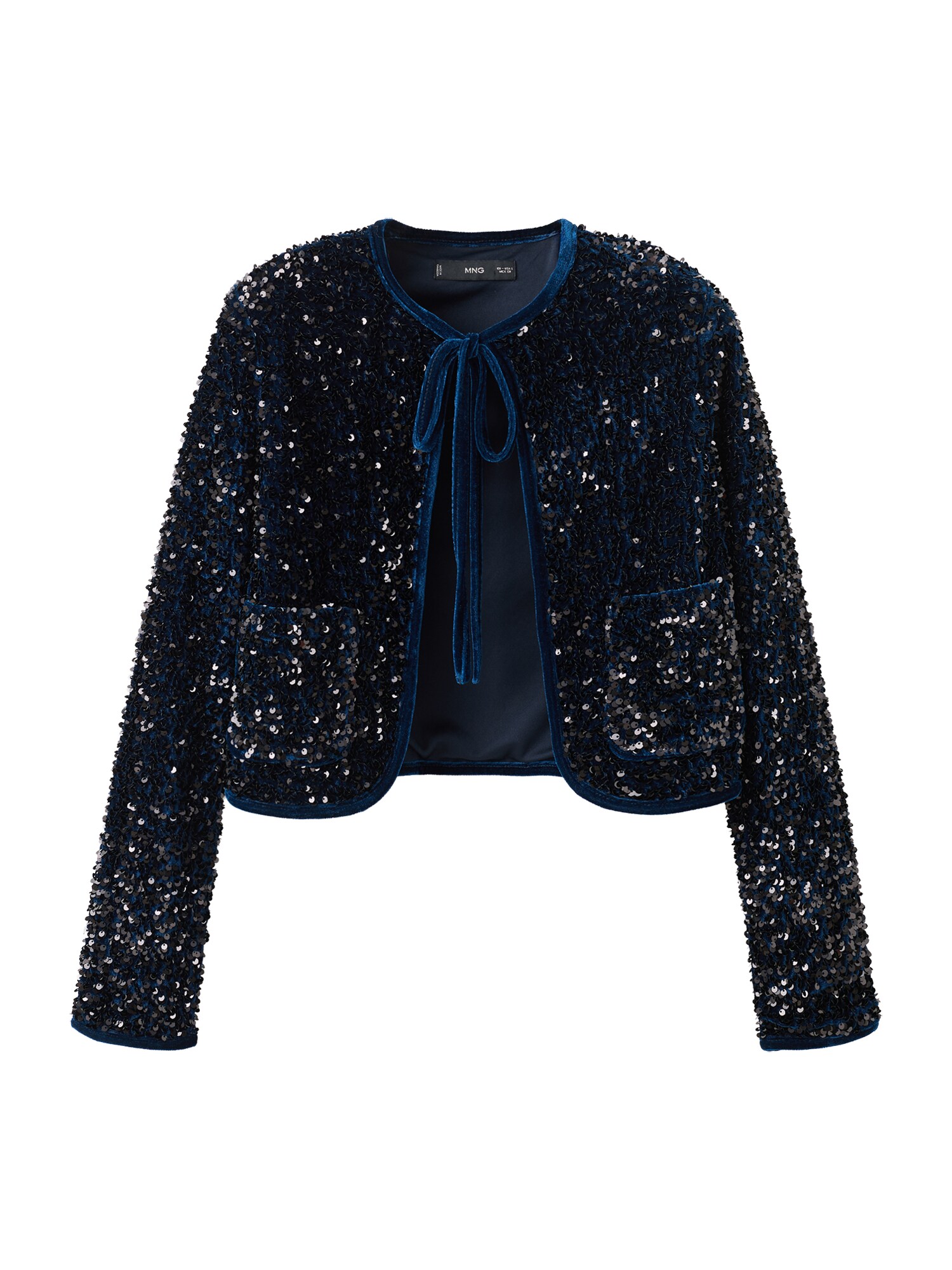 MANGO Geacă de primăvară-toamnă XTURNER  bleumarin / argintiu