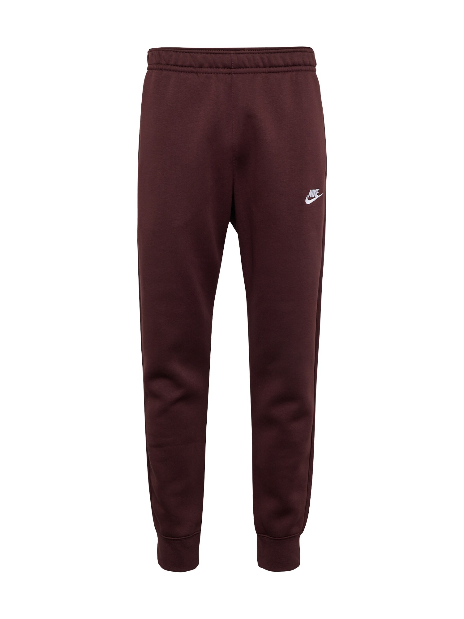 Nike Sportswear Nohavice 'CLUB FLEECE'  burgundská / biela