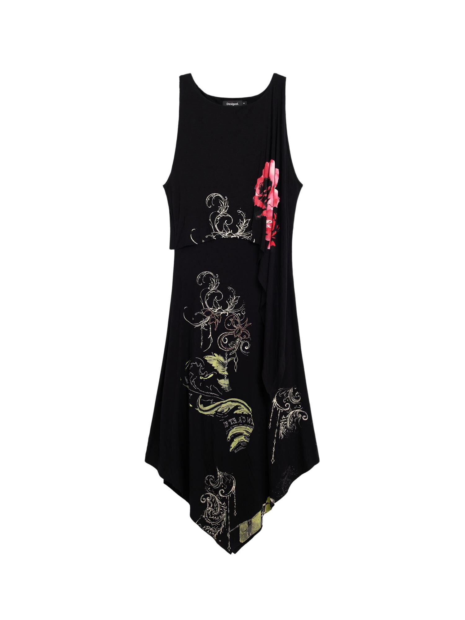 Desigual Rochie verde / roșu / negru