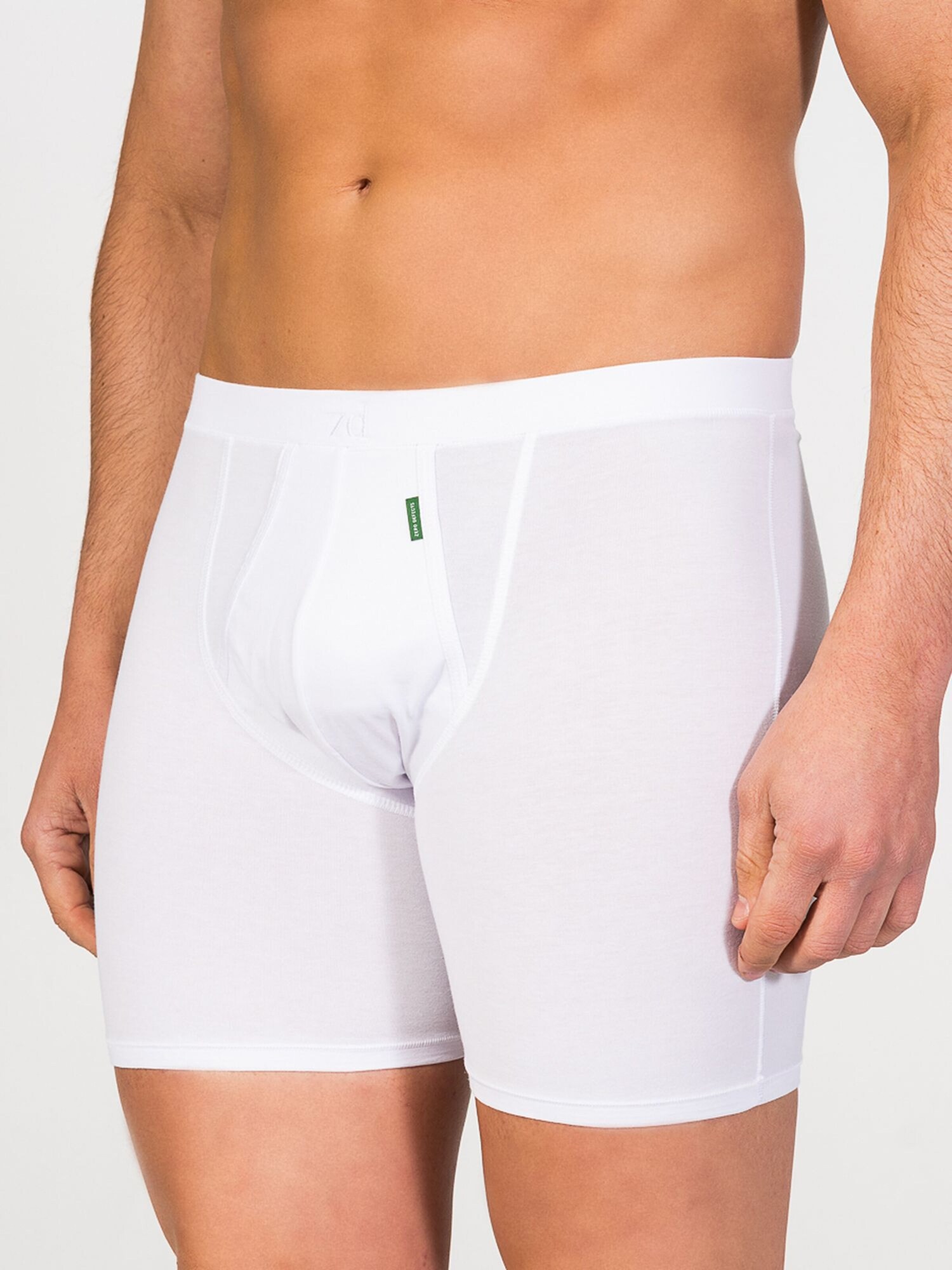 zd ZERO DEFECTS Calzoncillo boxer 'Cyclist Egyptian cotton' blanco