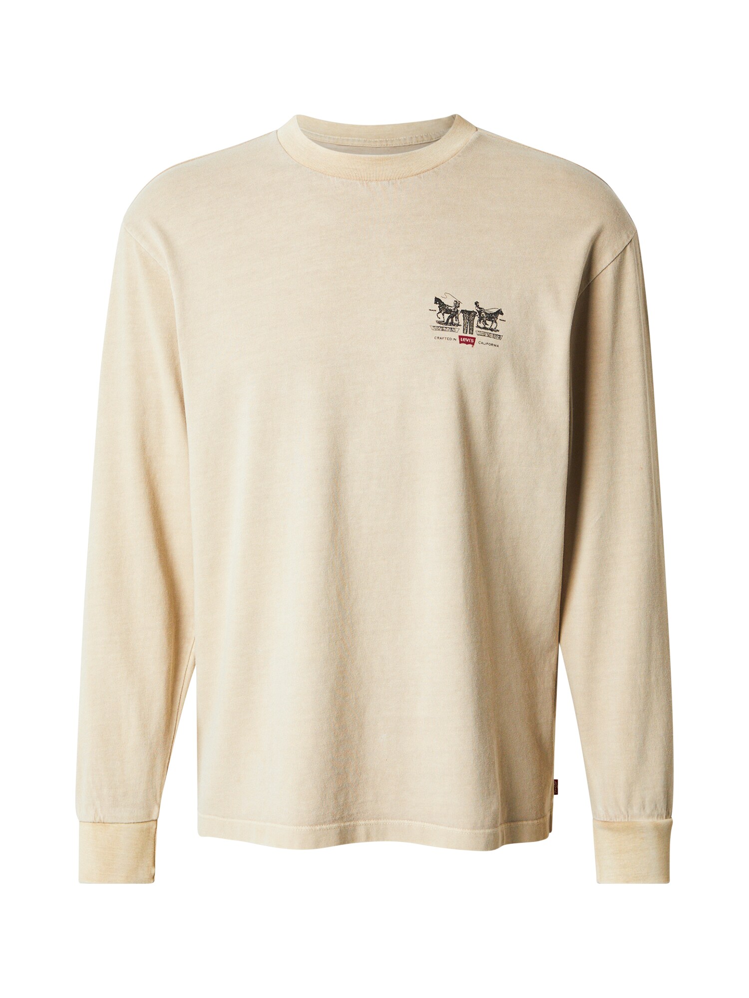 LEVI'S ® Póló 'Long Sleeve Graphic Authentic Tee'  zöld / piros / fekete / gyapjúfehér akciós termékkép 1