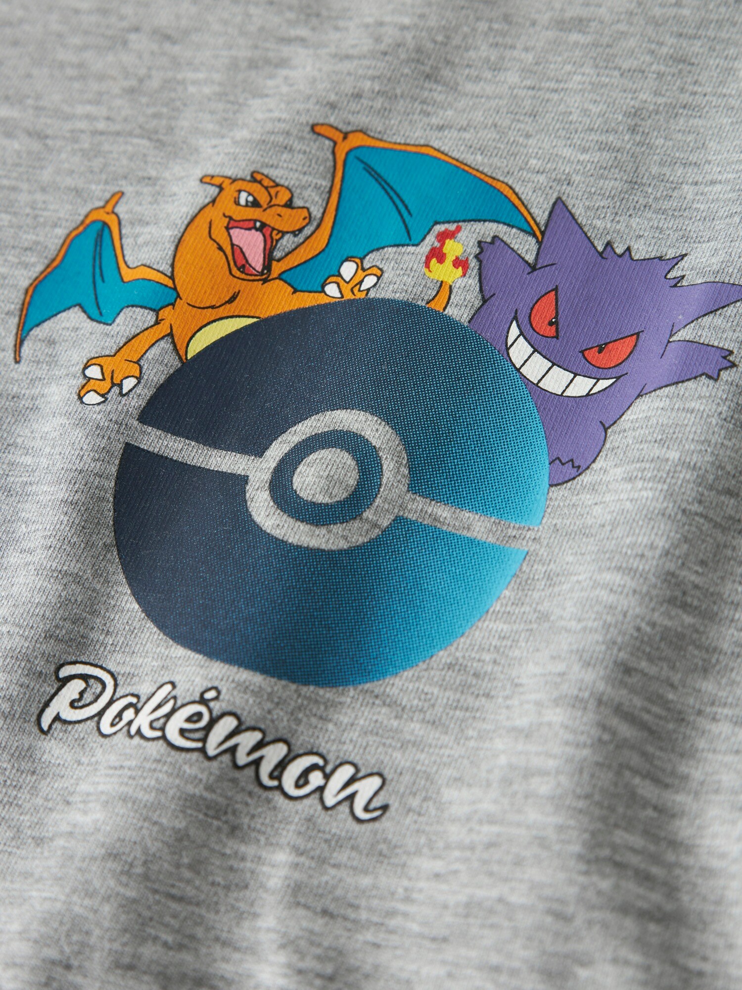 NAME IT Camiseta 'NKMMATH POKEMON'  navy / dorado / gris moteado / lila claro – imagen 3