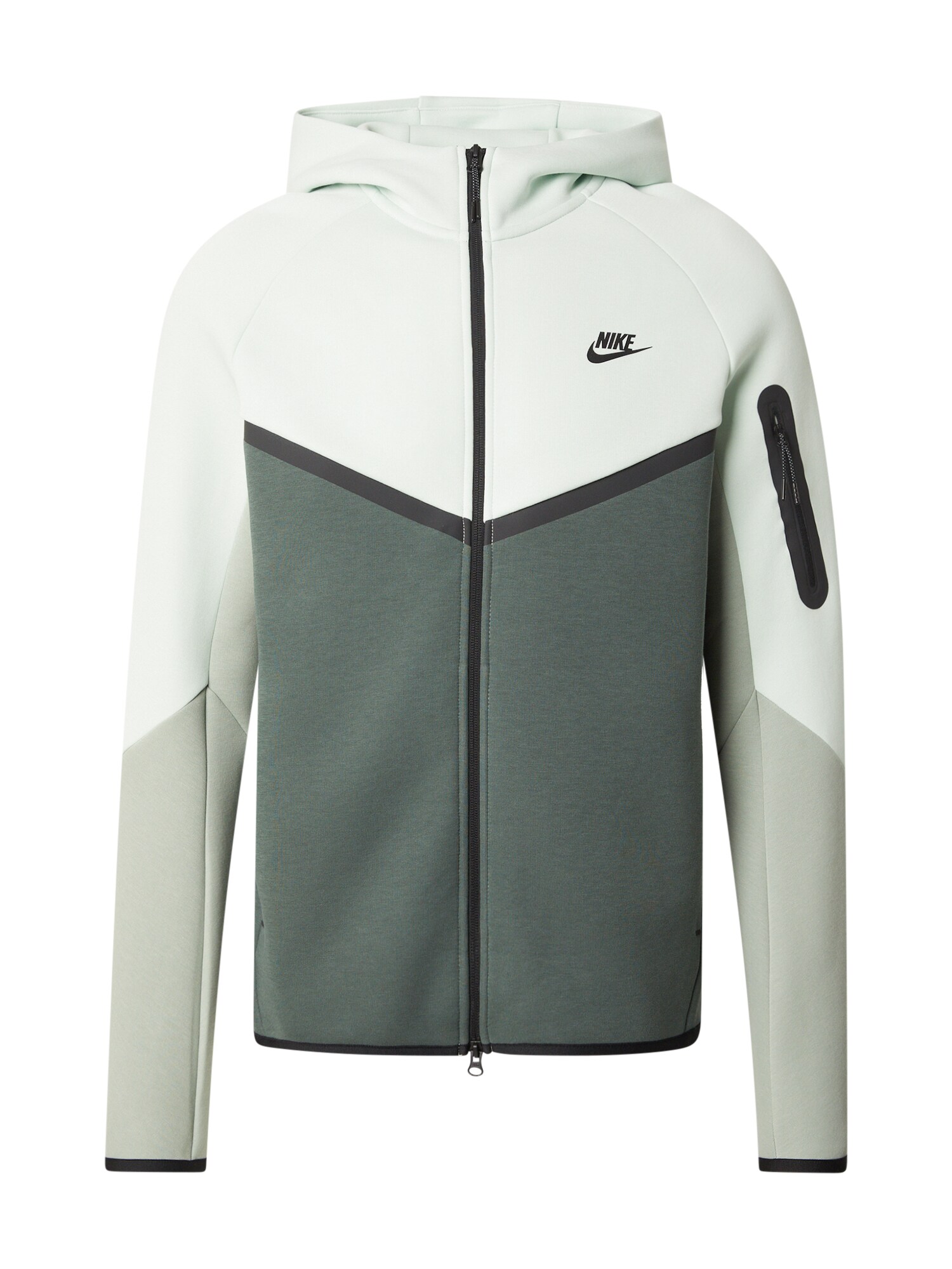 Nike Sportswear Tepláková bunda 'TCH FLC'  zelená / mätová / pastelovo zelená