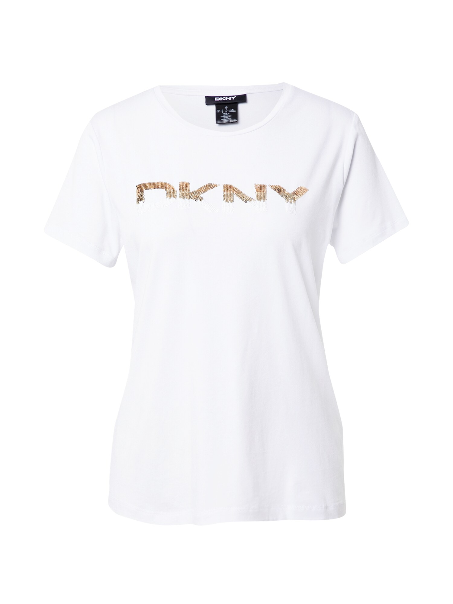 DKNY Marškinėliai  balta / ruda