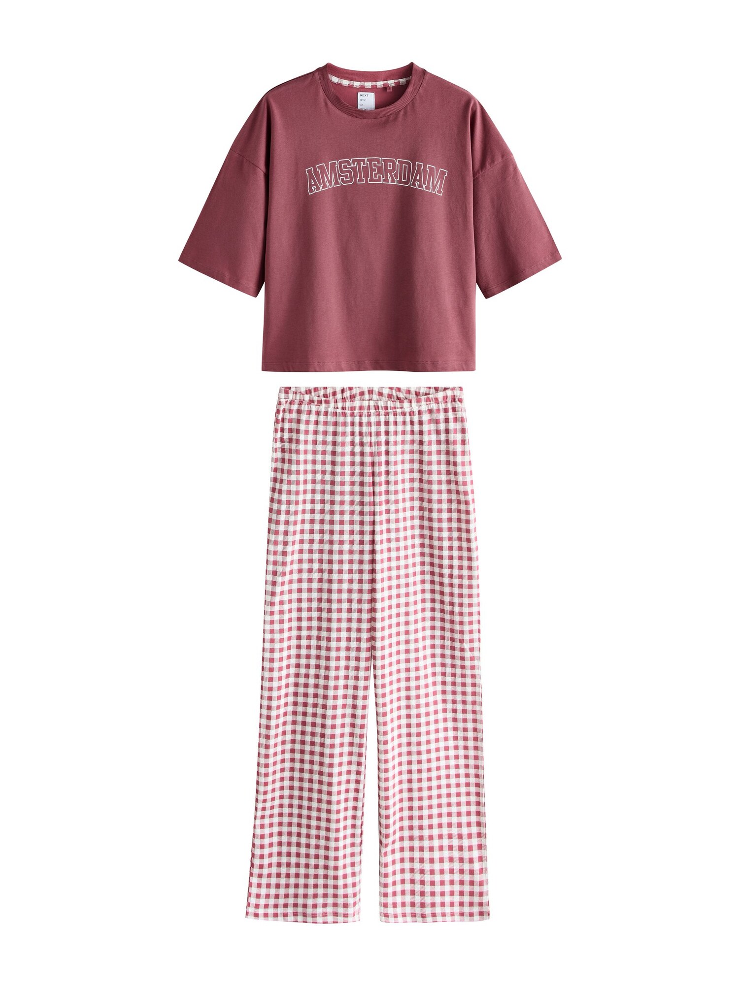 Next Pijama  mauve / alb