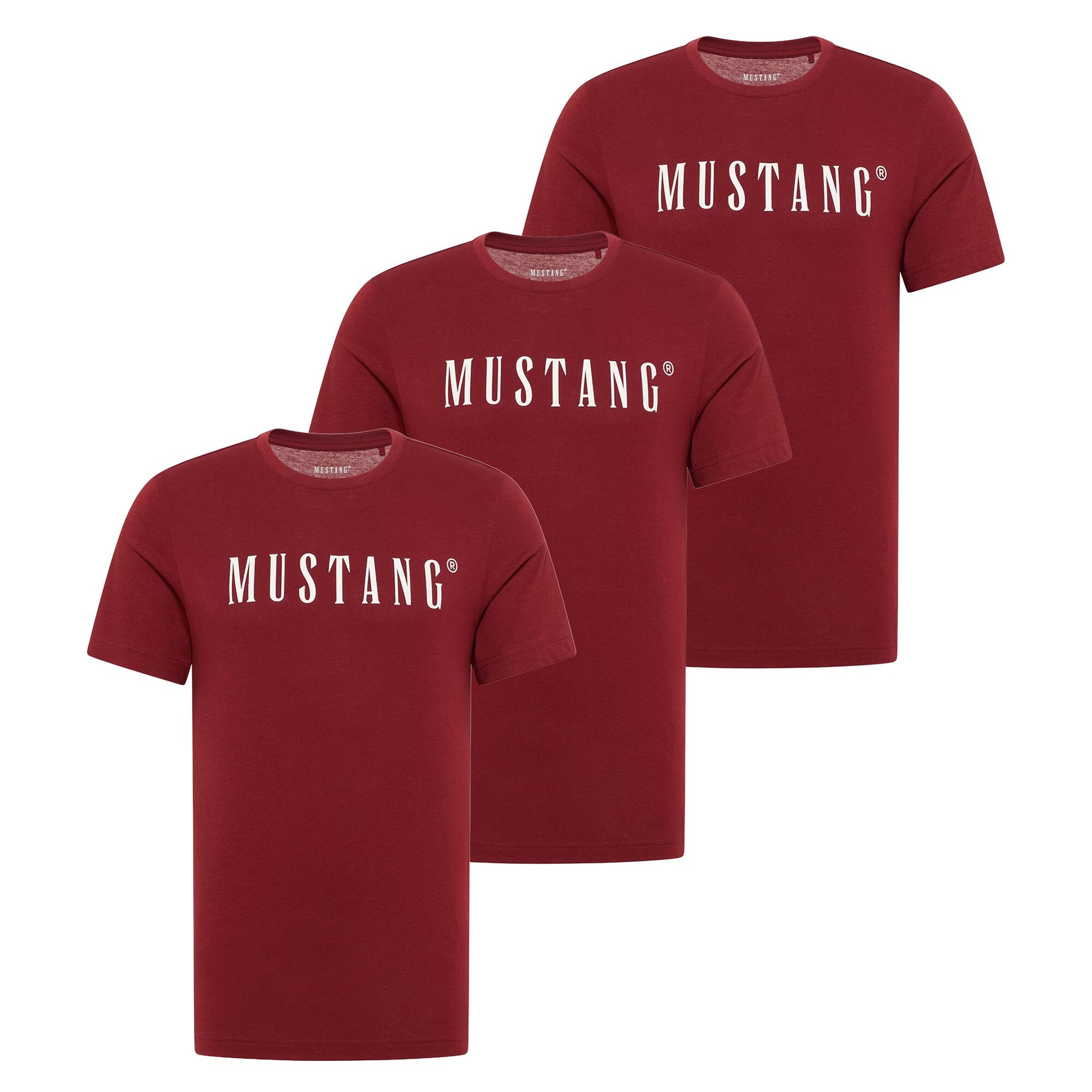 MUSTANG Camiseta  rojo / blanco