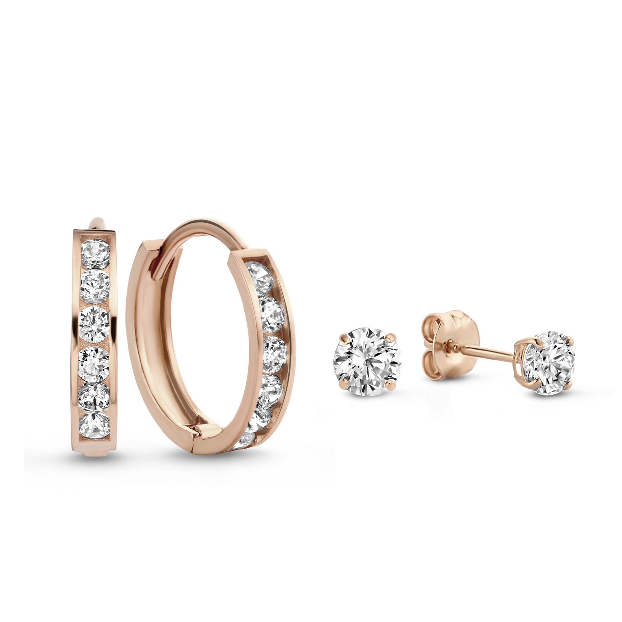 Isabel Bernard Sieraden Set Rose-goud / Transparant