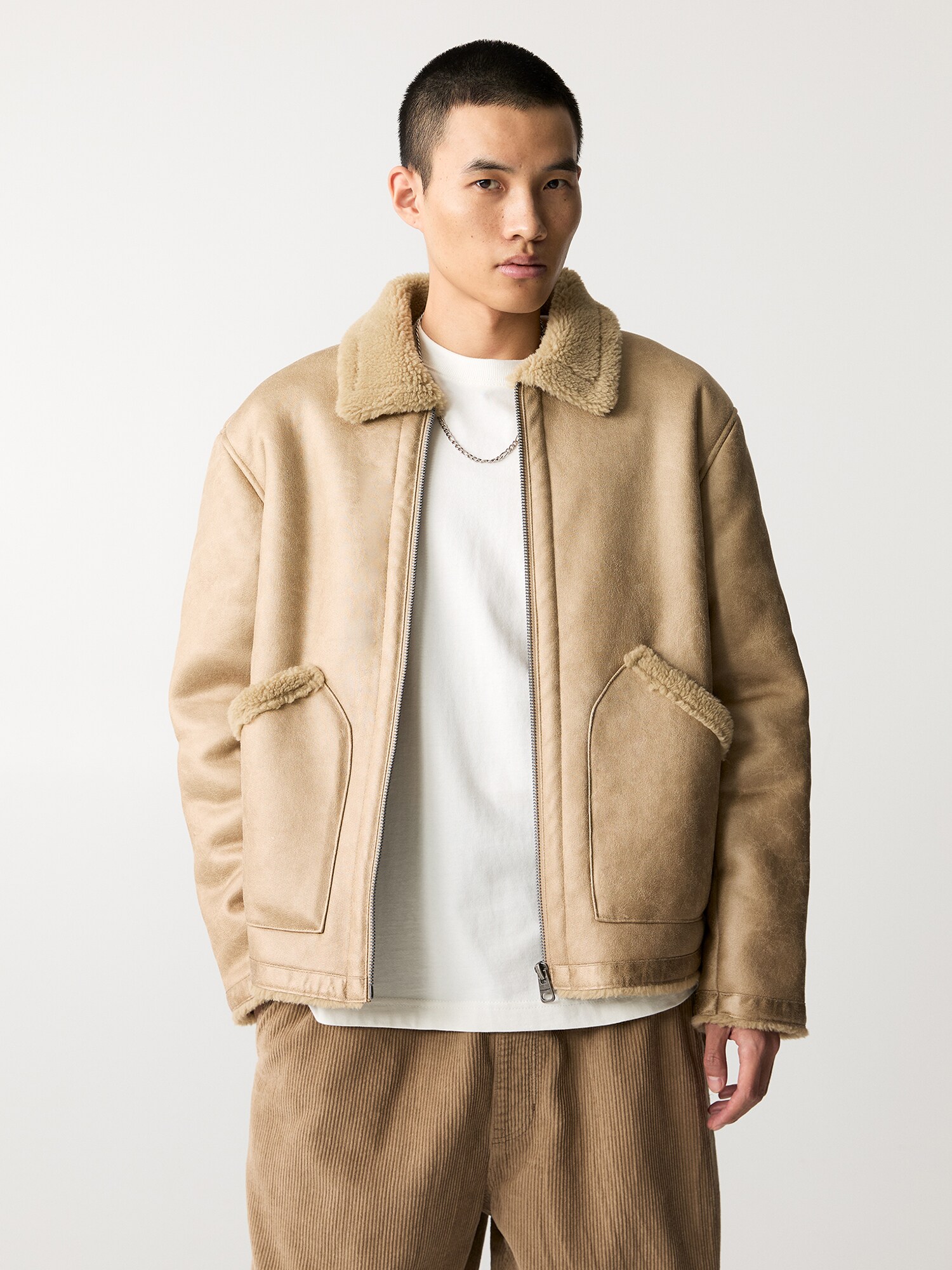Pull&Bear Téli dzseki  bézs termék 2. képe