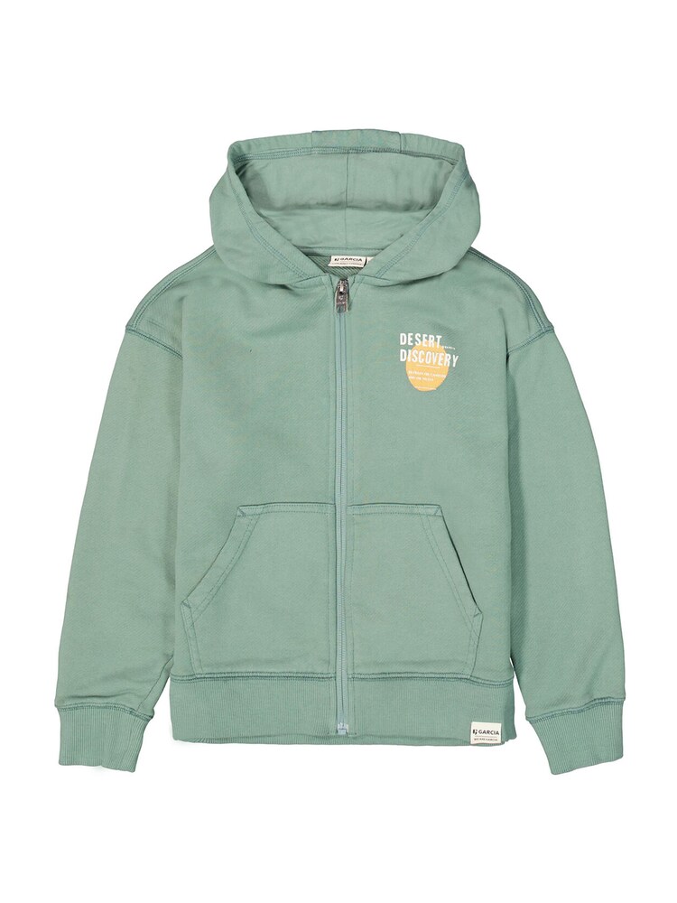 GARCIA Sweatjacke Jungen Größe 128 pastellgrün / orange / weiß