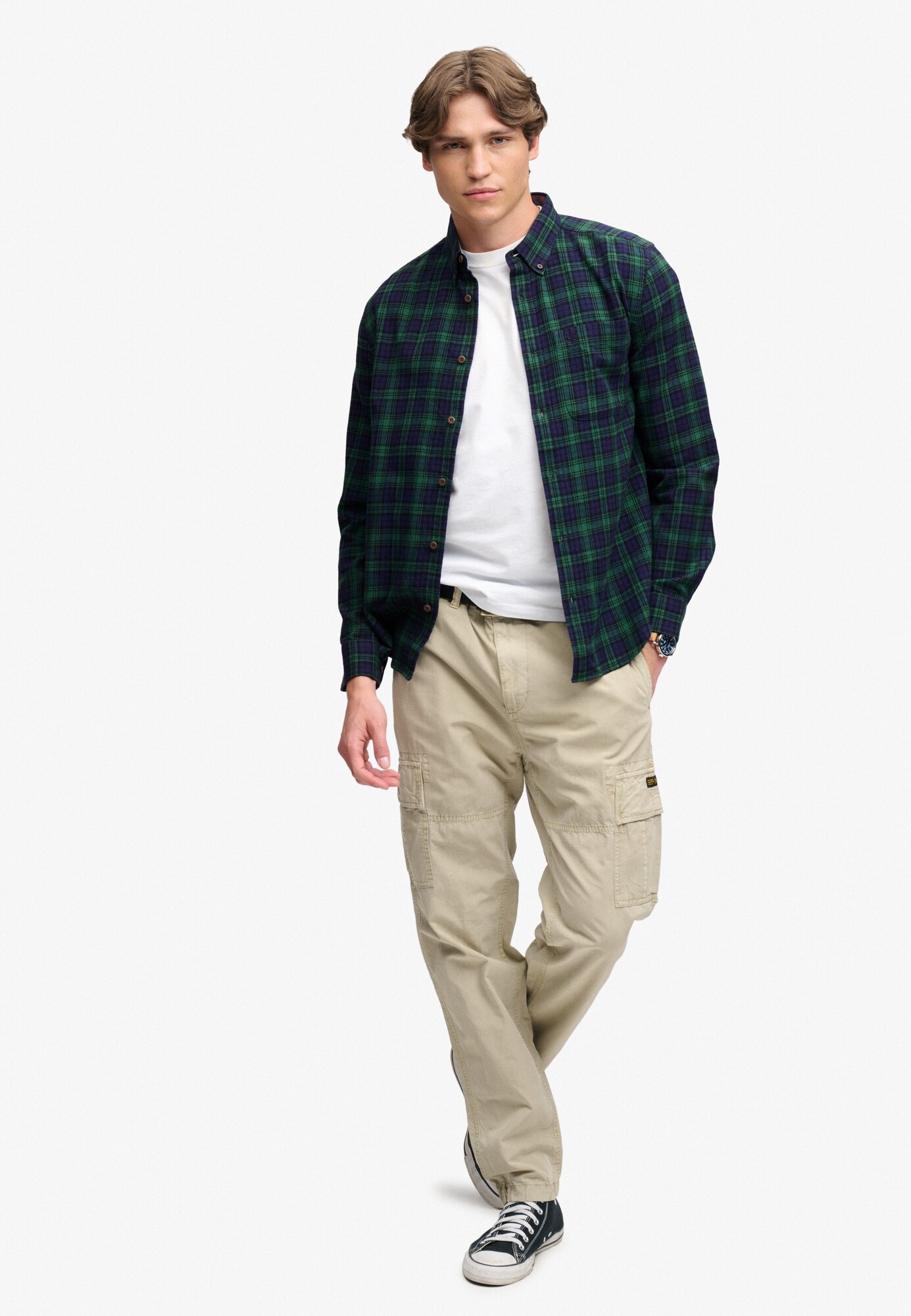 Superdry & Co Camisa  marino / verde oscuro / negro – imagen 4