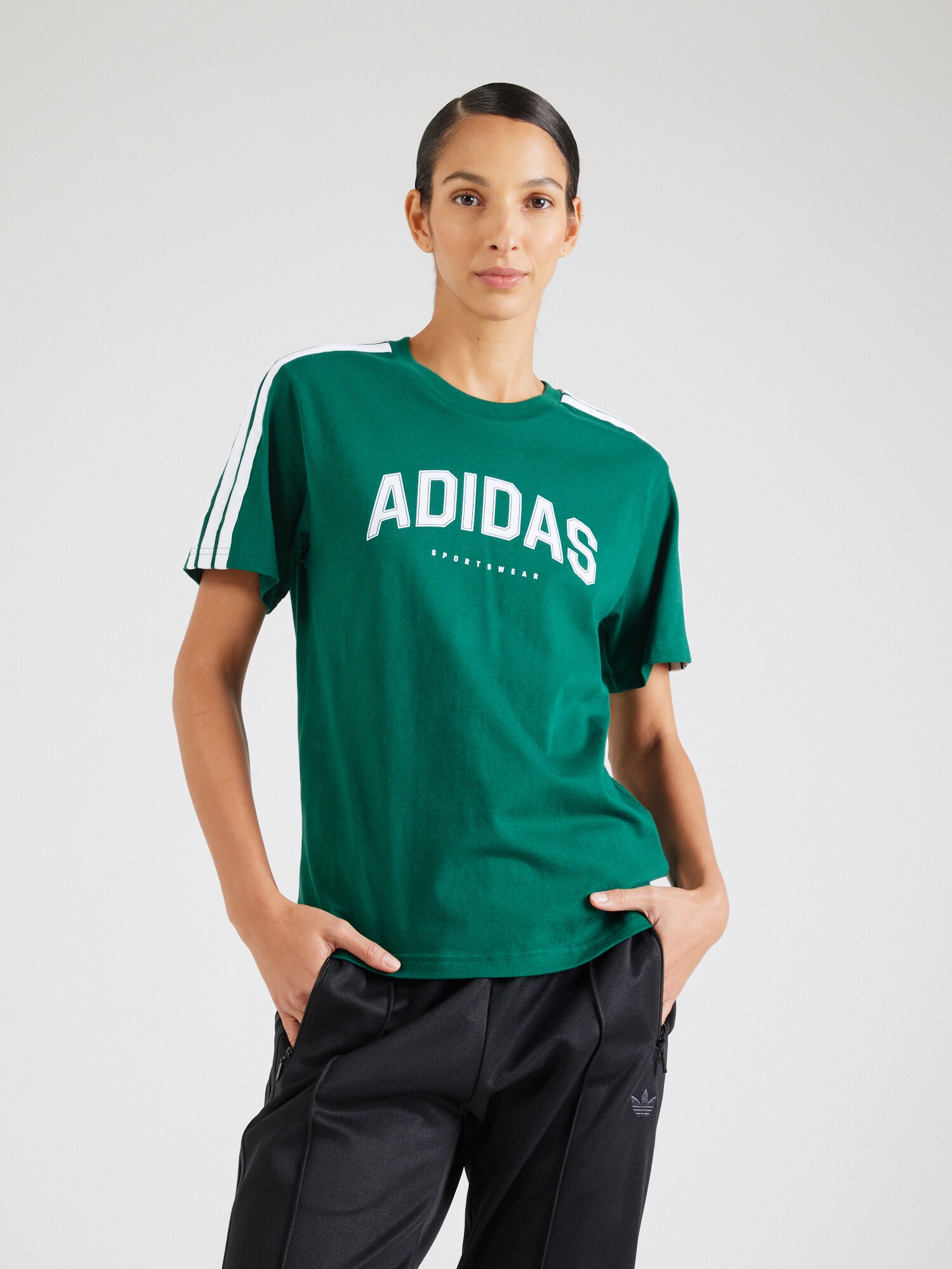 ADIDAS SPORTSWEAR Funkcionális felső  smaragd / fehér termék 2. képe