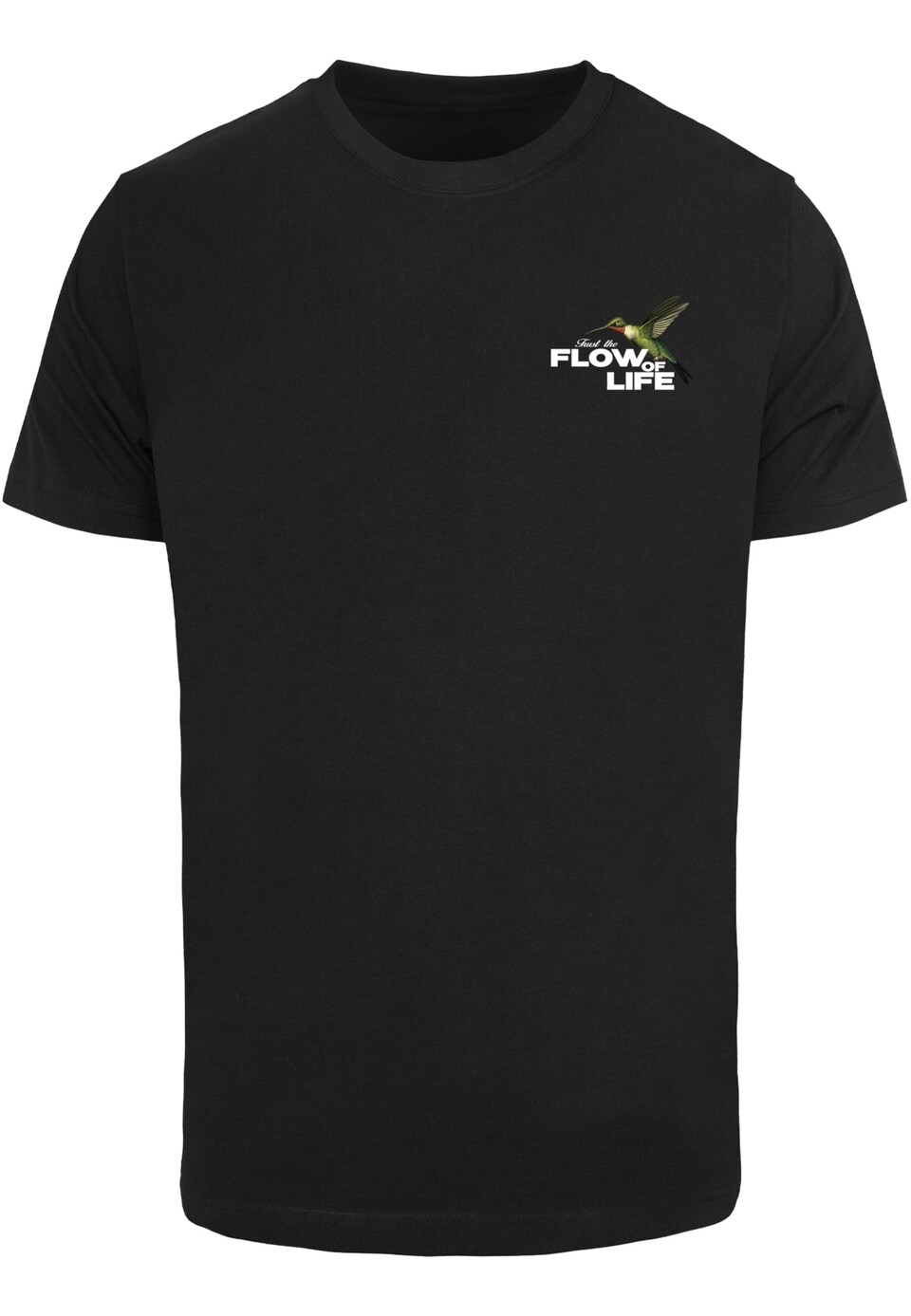 T-shirt 'Flow Of Live' grön / orangeröd / svart