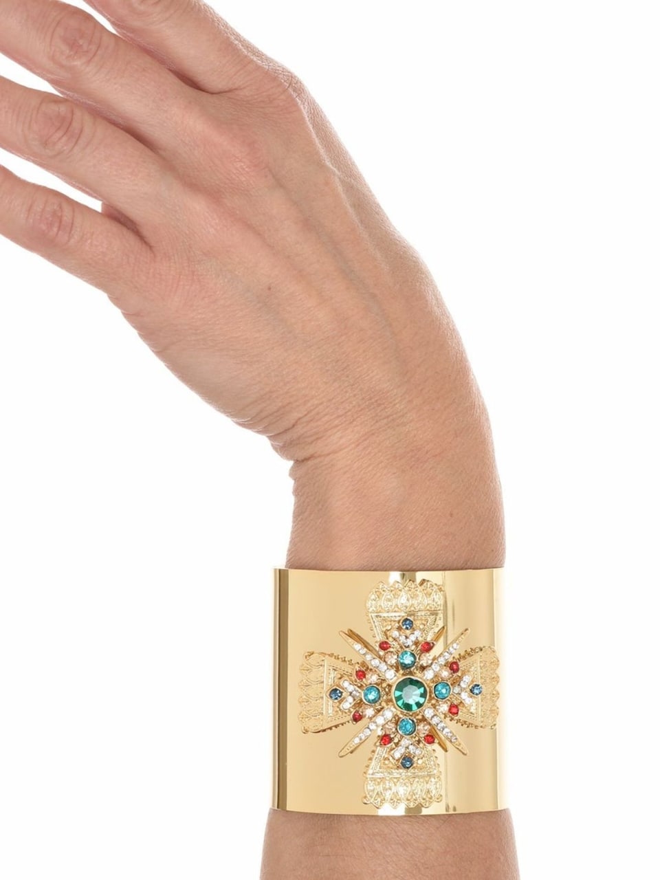Armband 'Croce del sud bracciale cuff placcato oro con cristalli Swarovski'