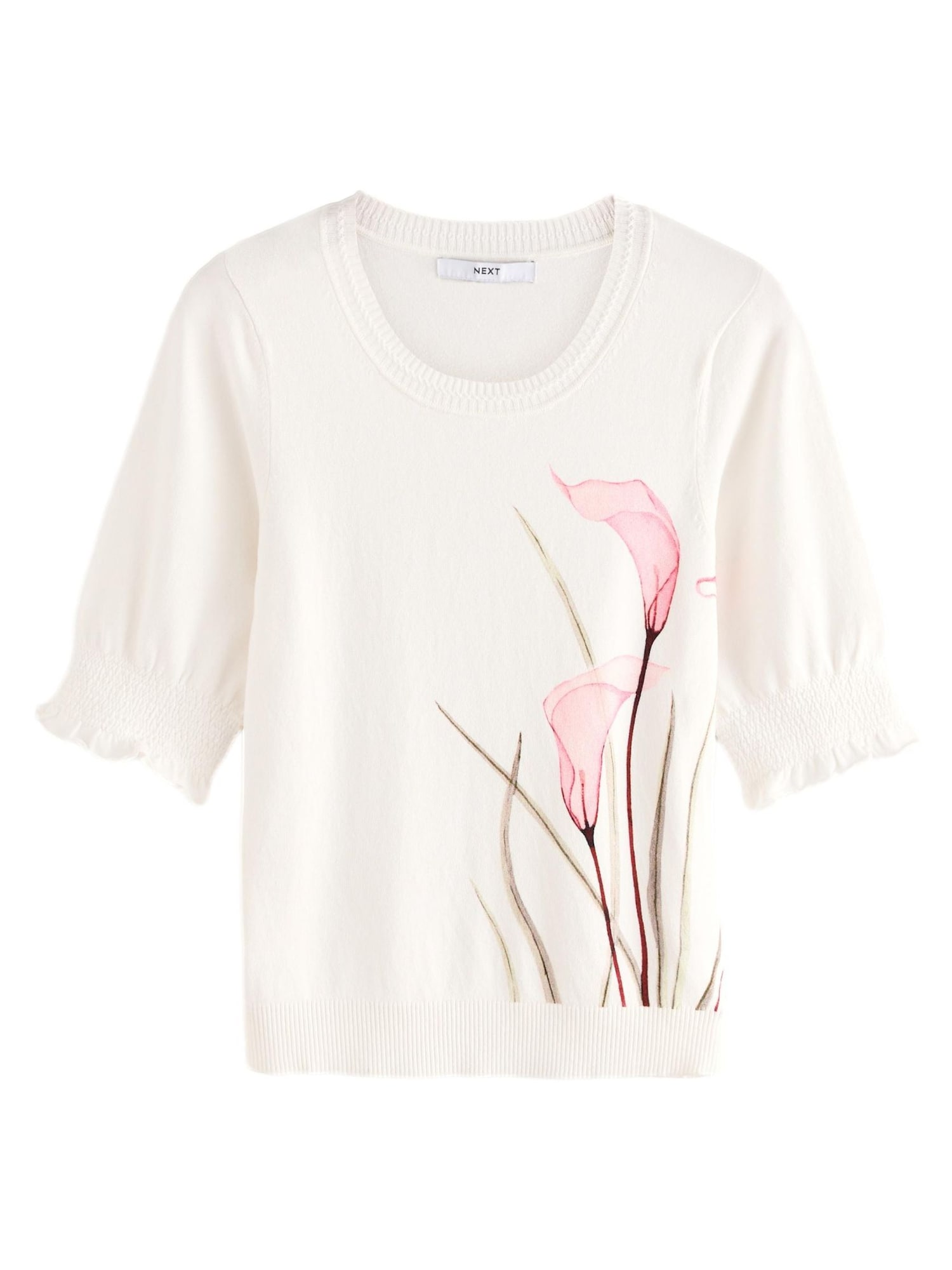 Next Tricou  roz deschis / alb