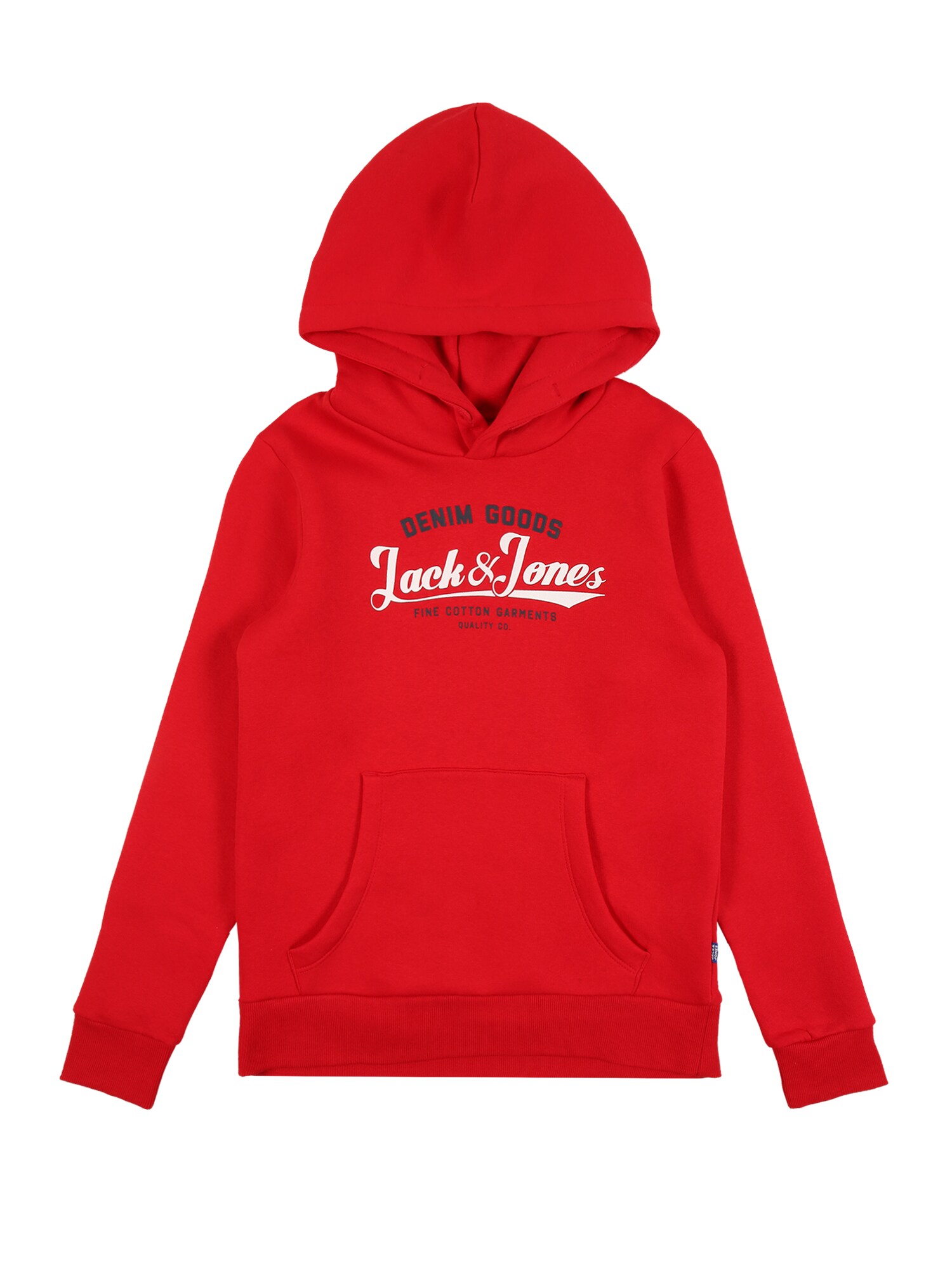 Jack & Jones Junior Megztinis be užsegimo  ugnies raudona / tamsiai mėlyna / balta