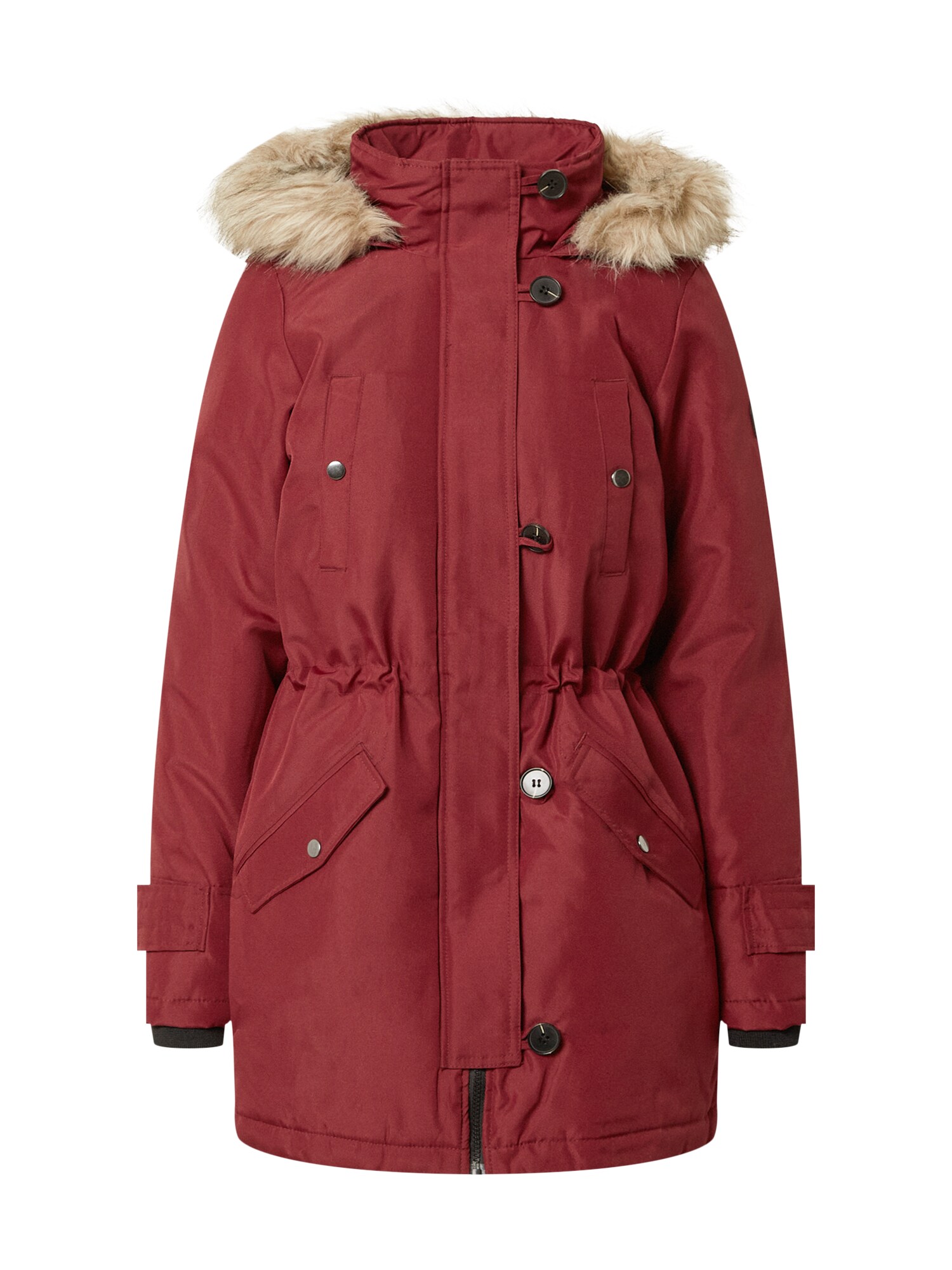 VERO MODA Žieminis paltas  vyšninė spalva / šviesiai ruda