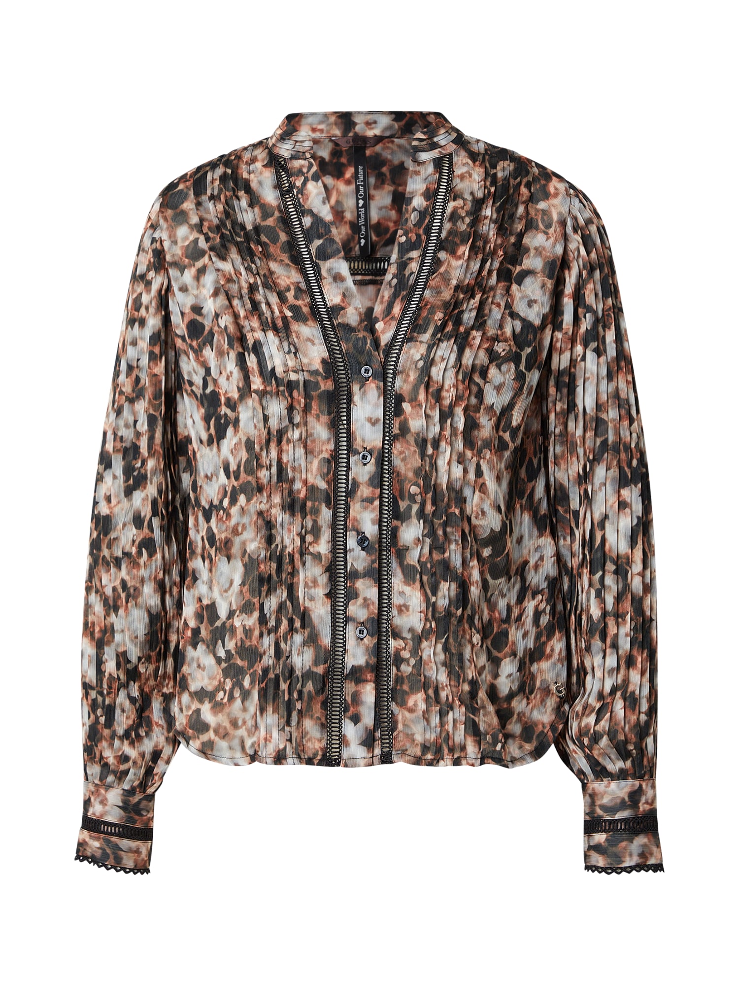 GUESS Bluză New Josette  maro / negru / alb