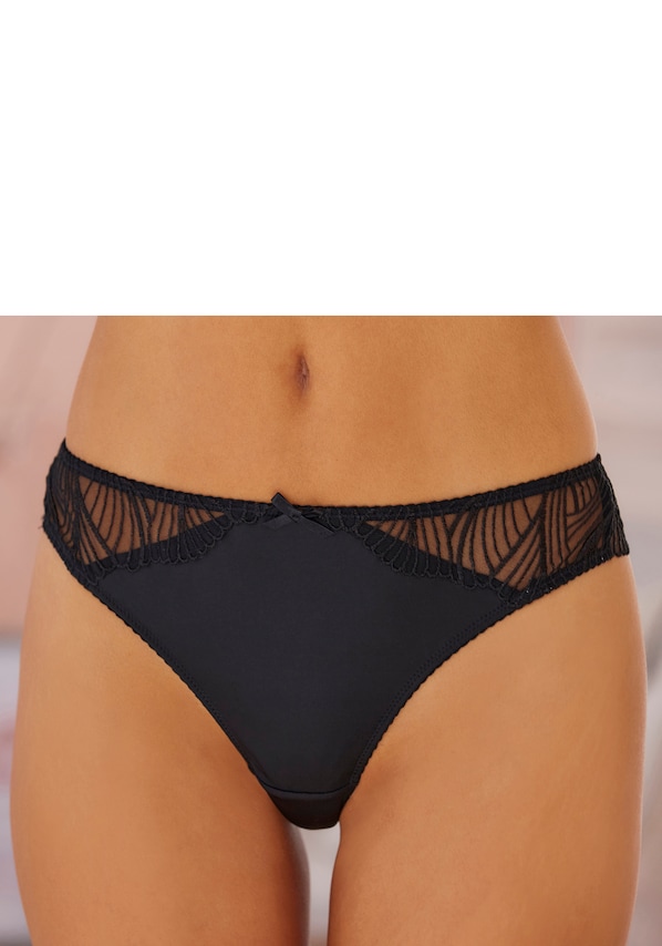 LASCANA, String bugyik, fekete, 4 kép a 5 közül
