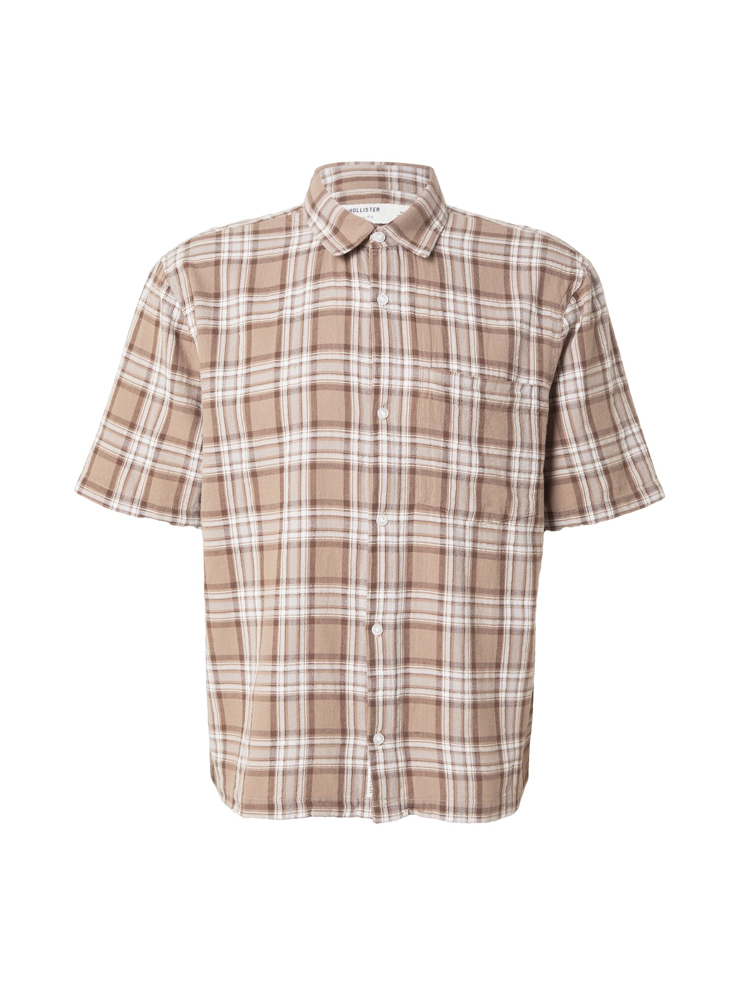 HOLLISTER Košeľa 'MALLCORE'  mokka / biela