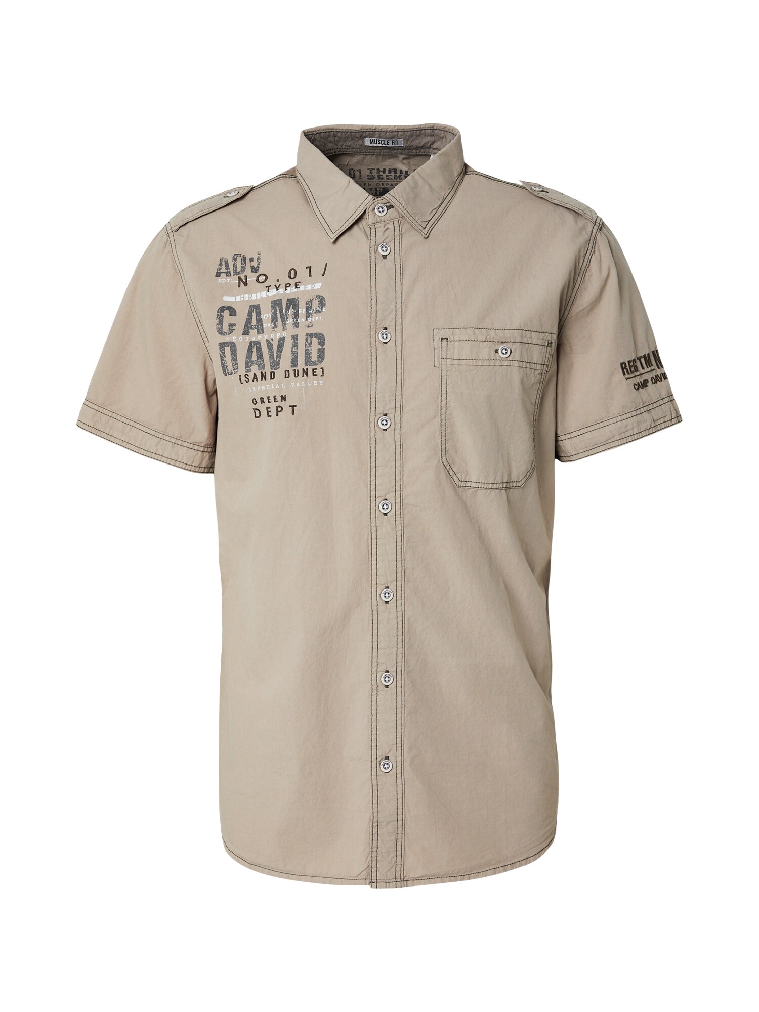 CAMP DAVID Srajca  temno rjava / temno siva / temno siva / bela