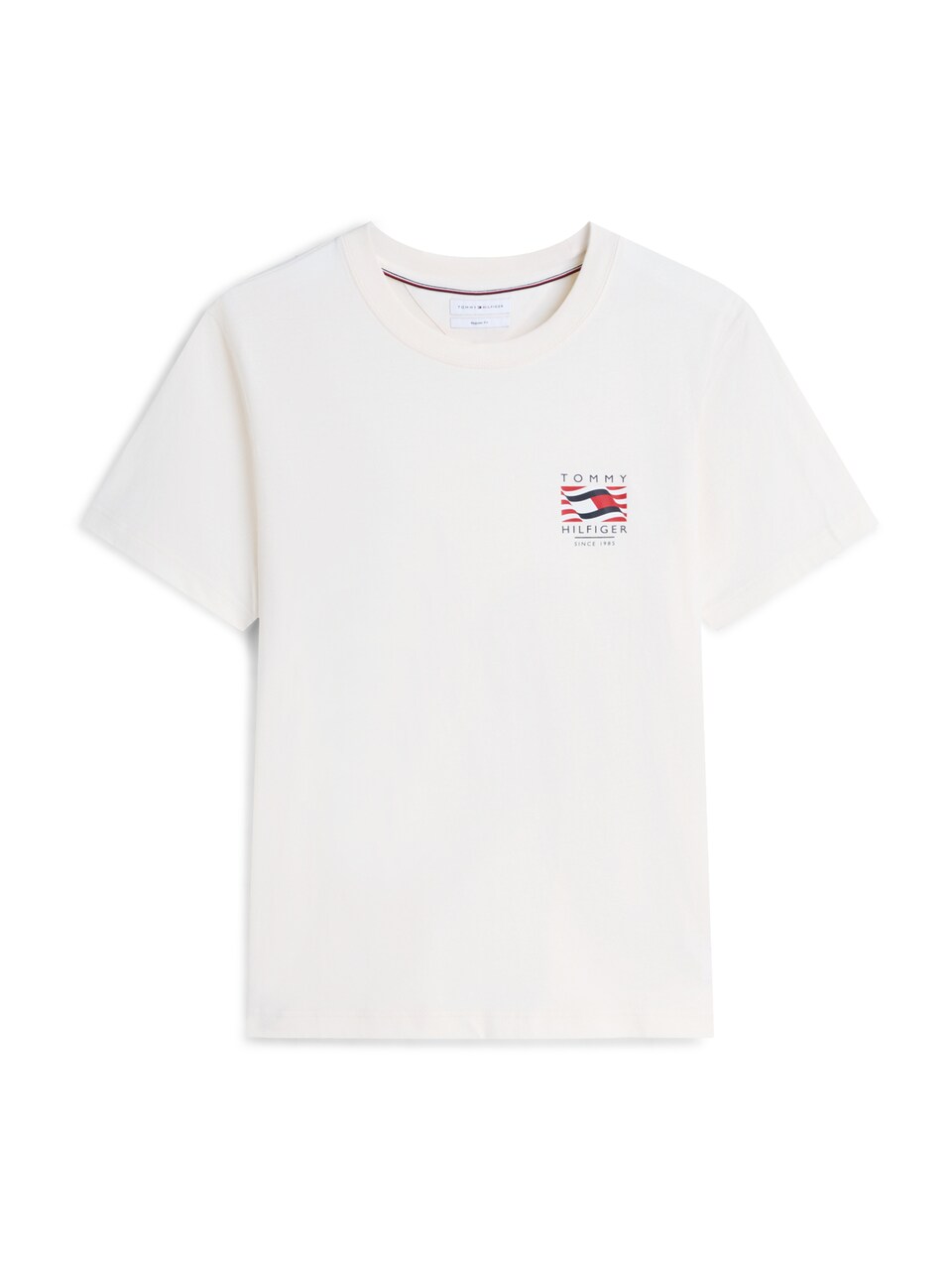 T-shirt 'Wavy Flag' marinblå / röd