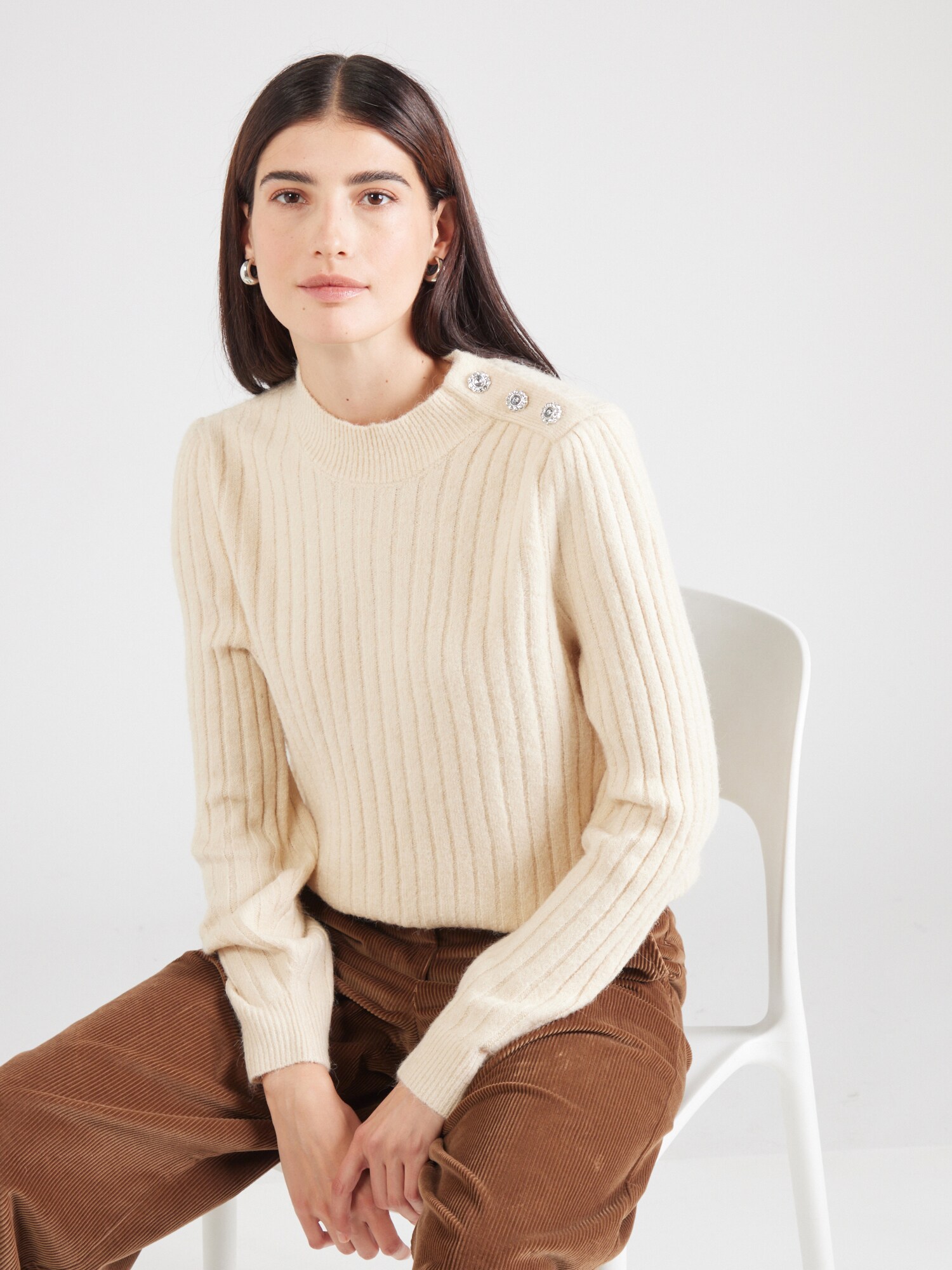 VERO MODA Pulóver 'VMELYA'  homok termék 2. képe
