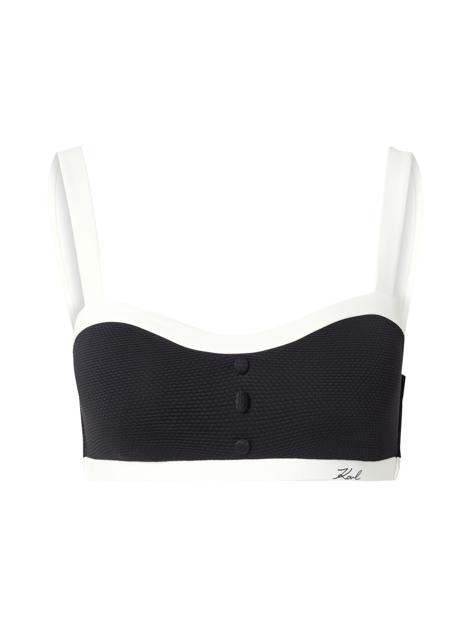 Karl Lagerfeld Sutien costum de baie  negru / alb