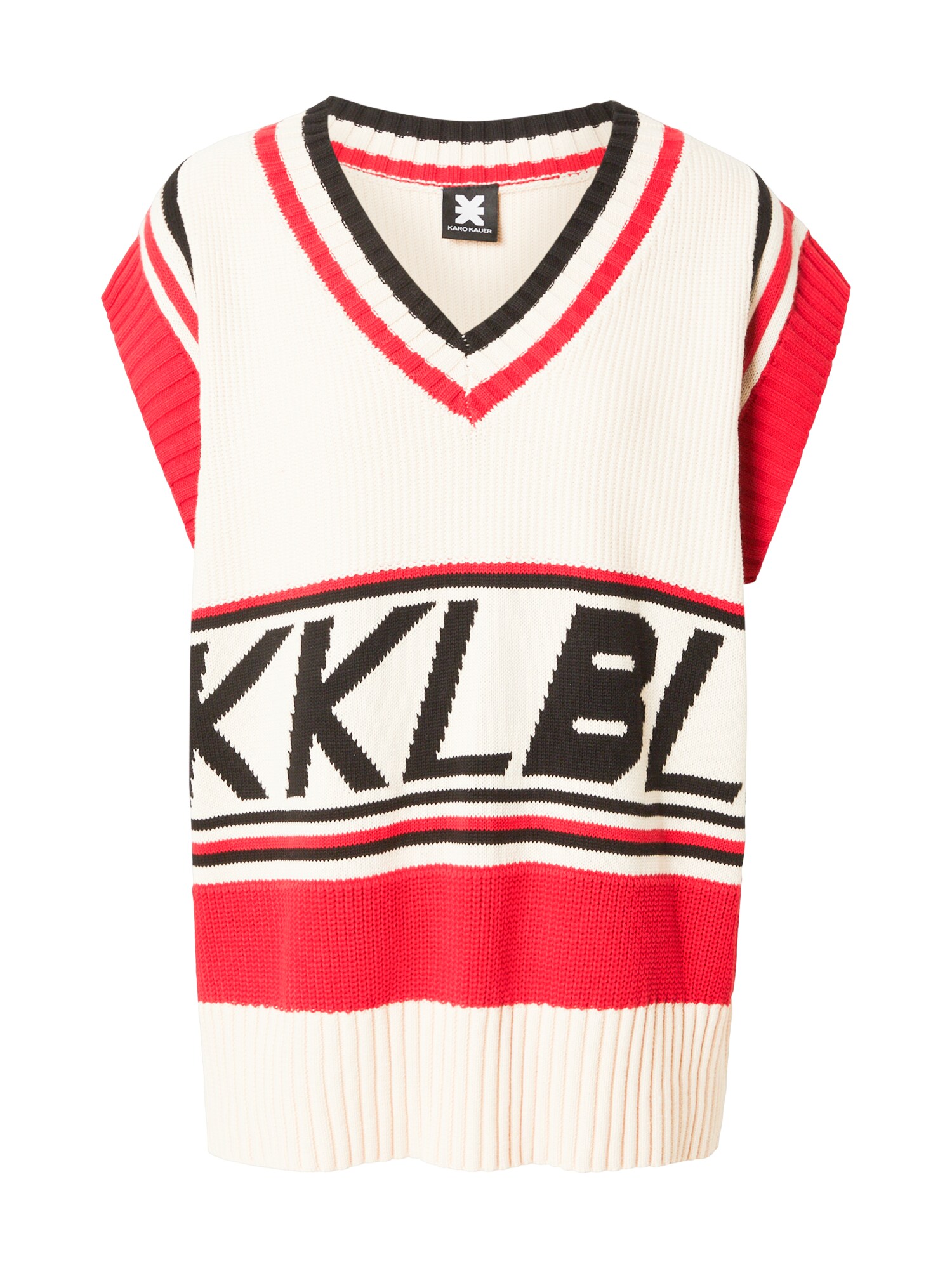 Karo Kauer Pullover 'KKLBL'  rosso / nero / bianco lana
