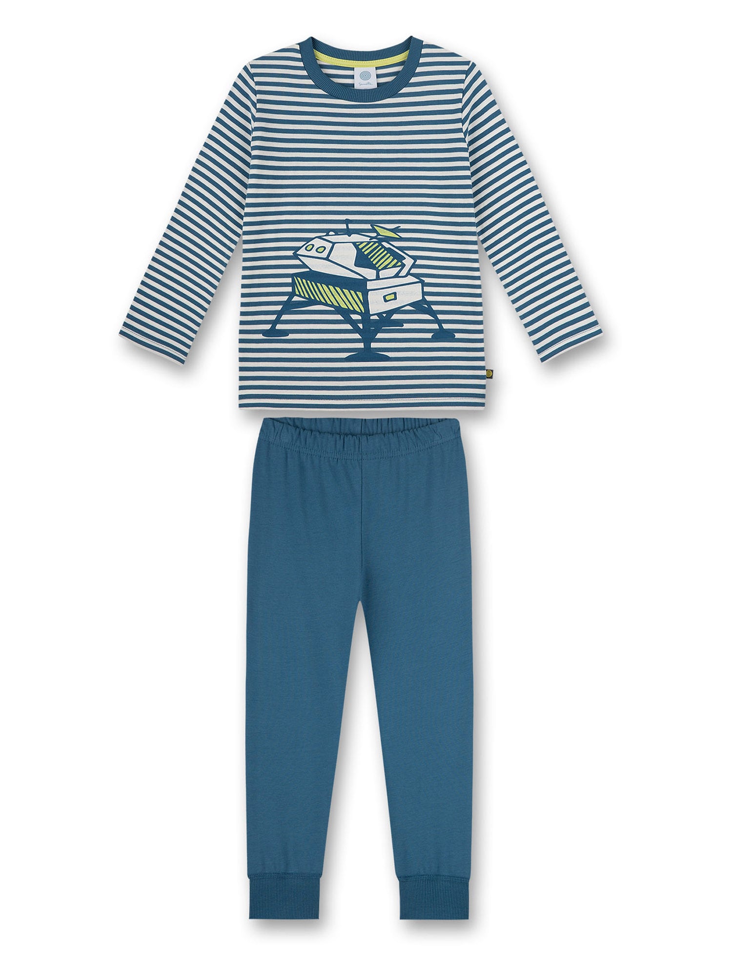 SANETTA Pidžama set  plava / limun / bijela
