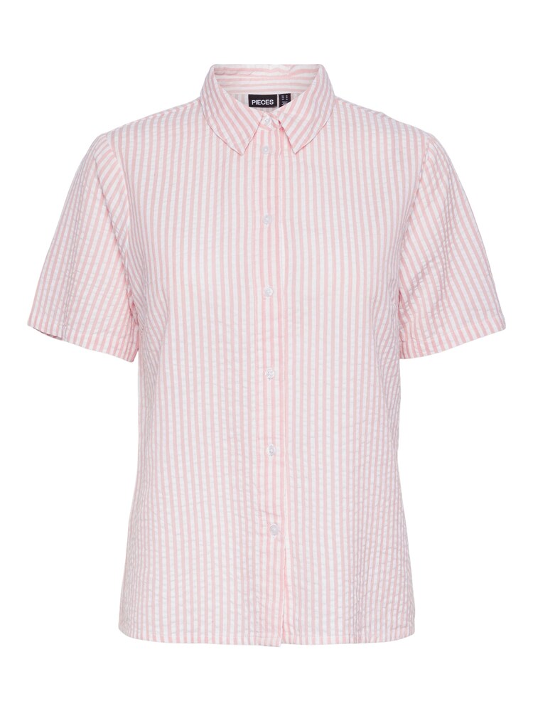 PIECES Bluse 'PCSally' Damen Größe L rosa / weiß