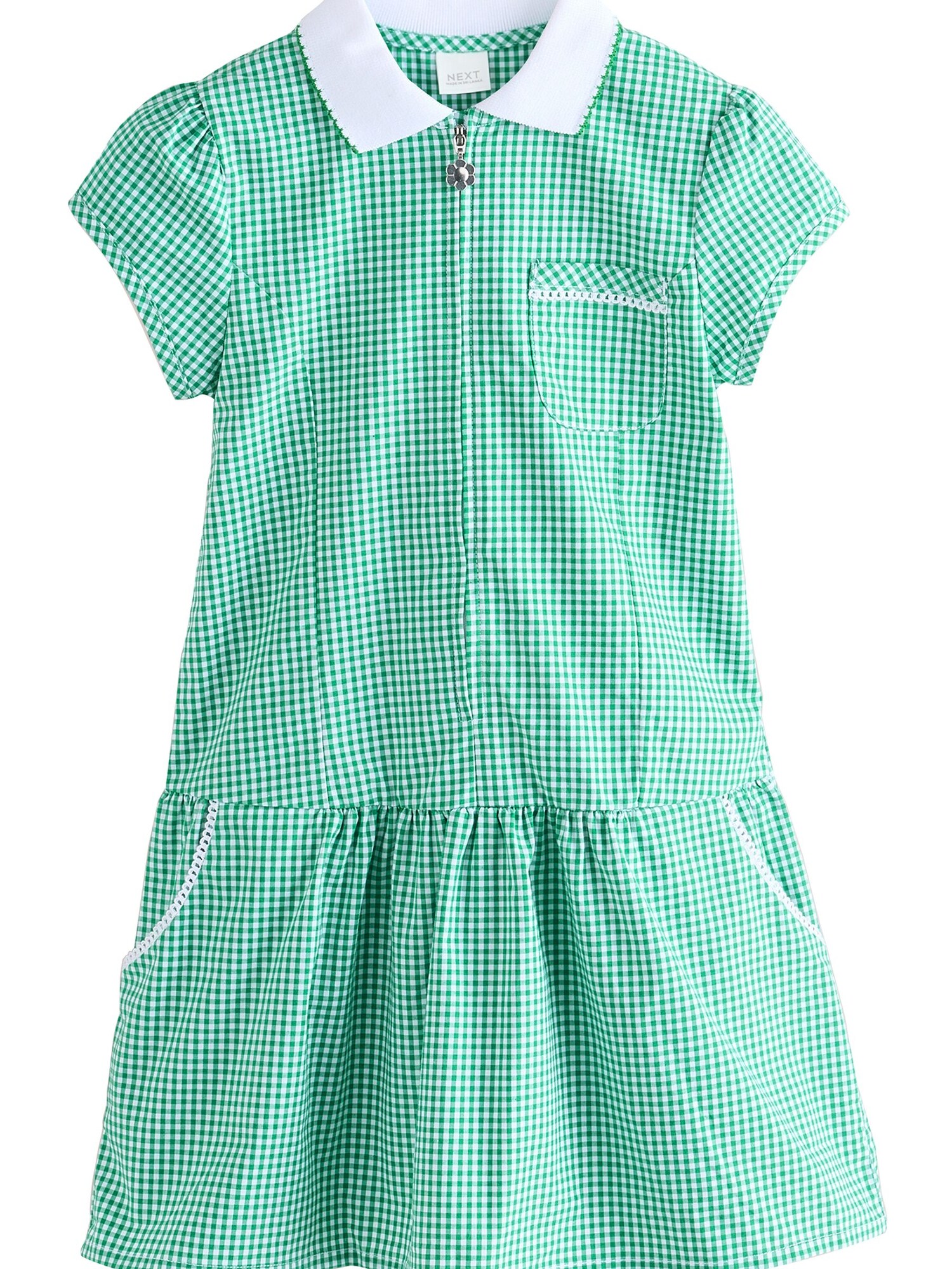 Next Rochie  verde / alb