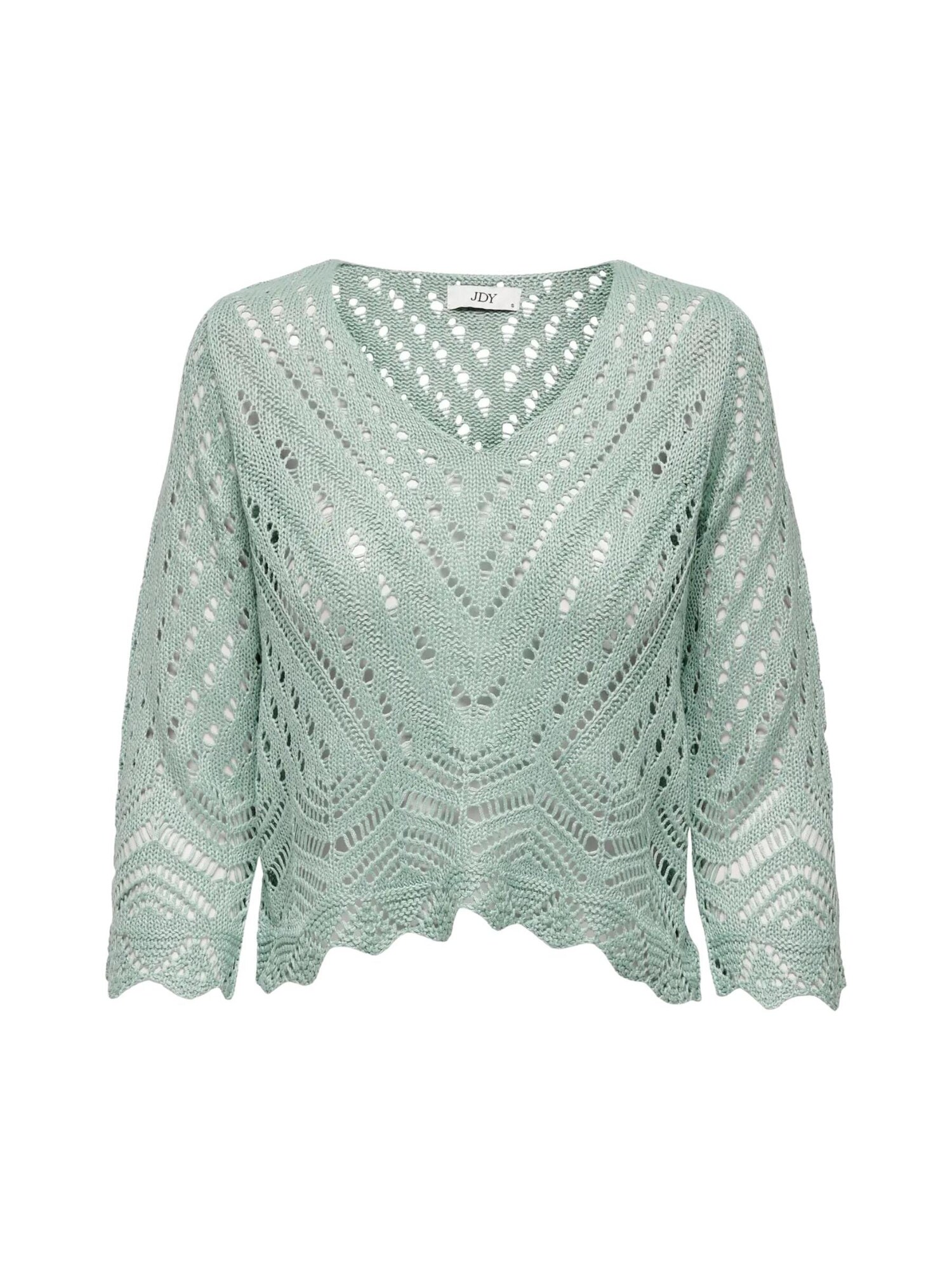 JDY Jersey 'JDY JDYNEW SUN 3/4 CROPPED PULLOVER KNT NOOS MAGLIONCINO' verde claro