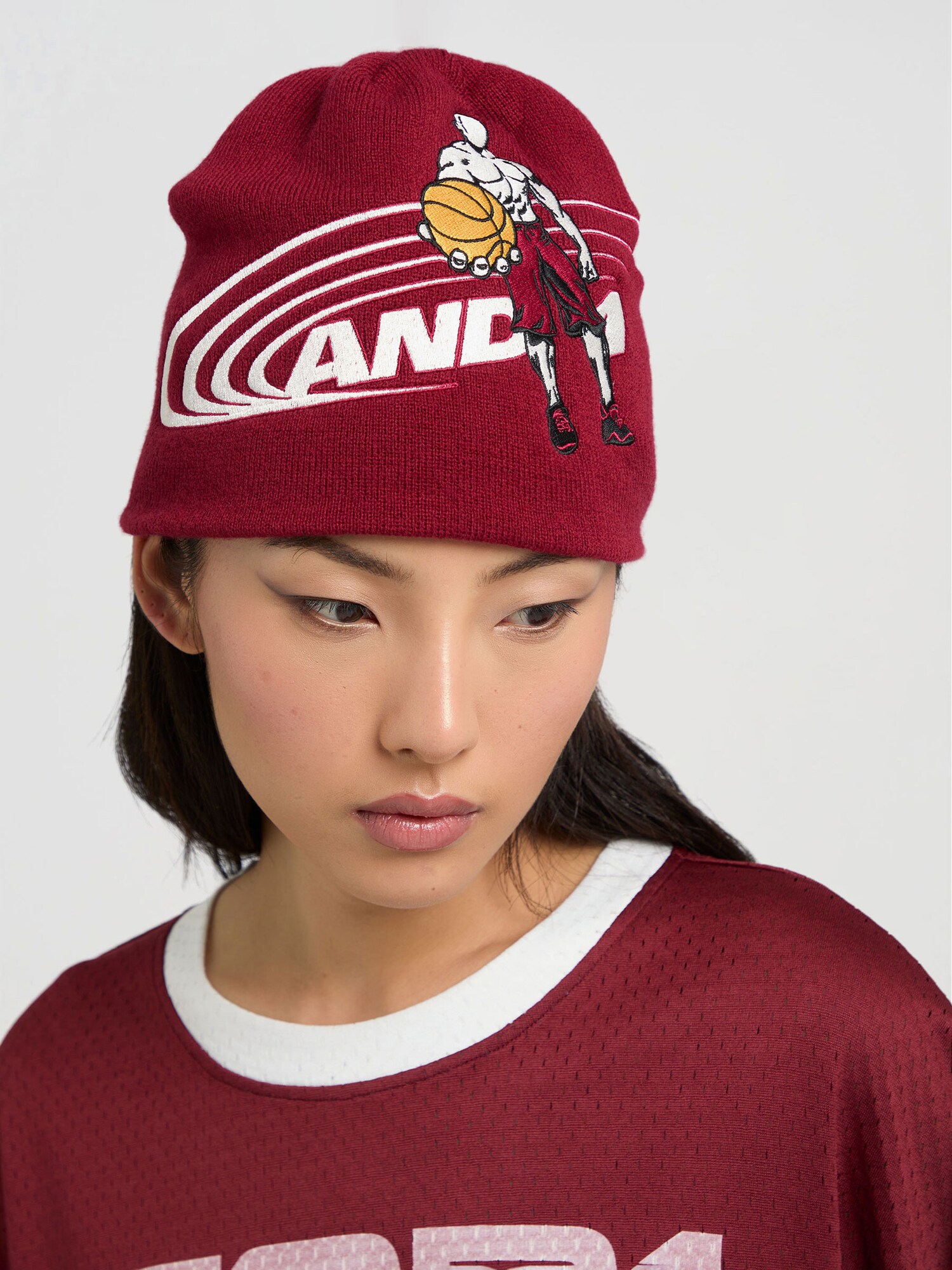 AND1 Gorra  amarillo / borgoña / negro / offwhite – imagen 2