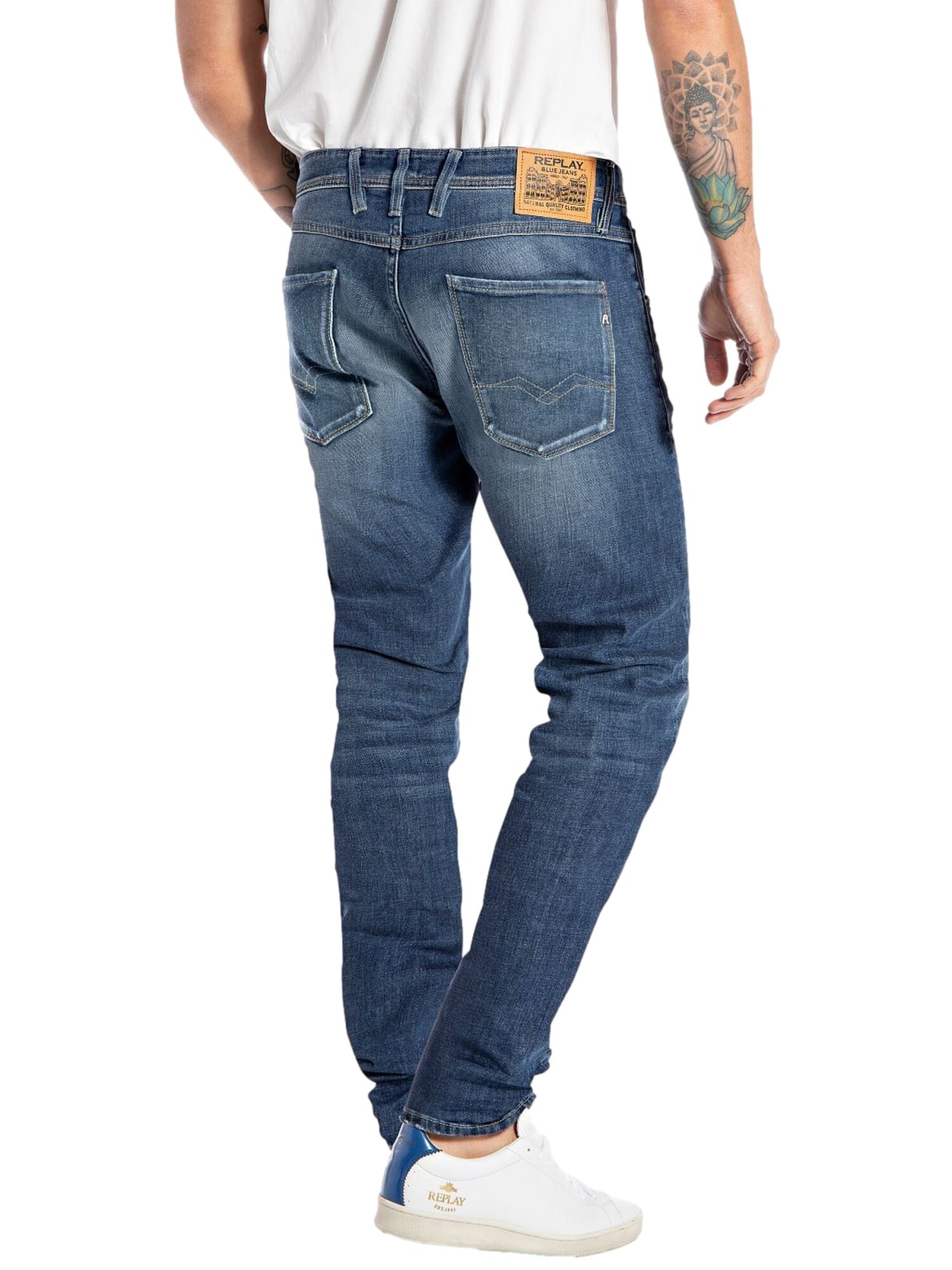 REPLAY Džínsy 'Anbass Superstar'  modrá denim