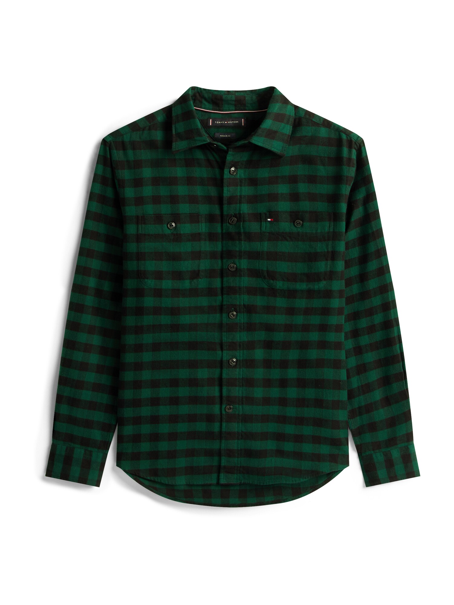 TOMMY HILFIGER Cămașă  verde / negru