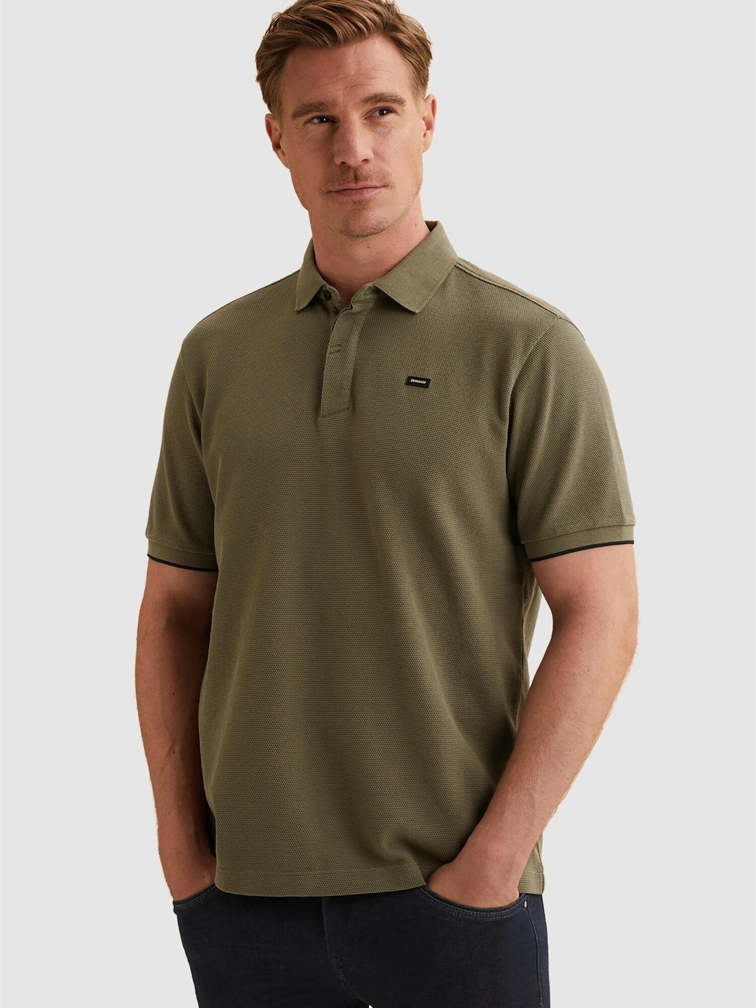 T-shirt 'Polo shirt in pique with texture'