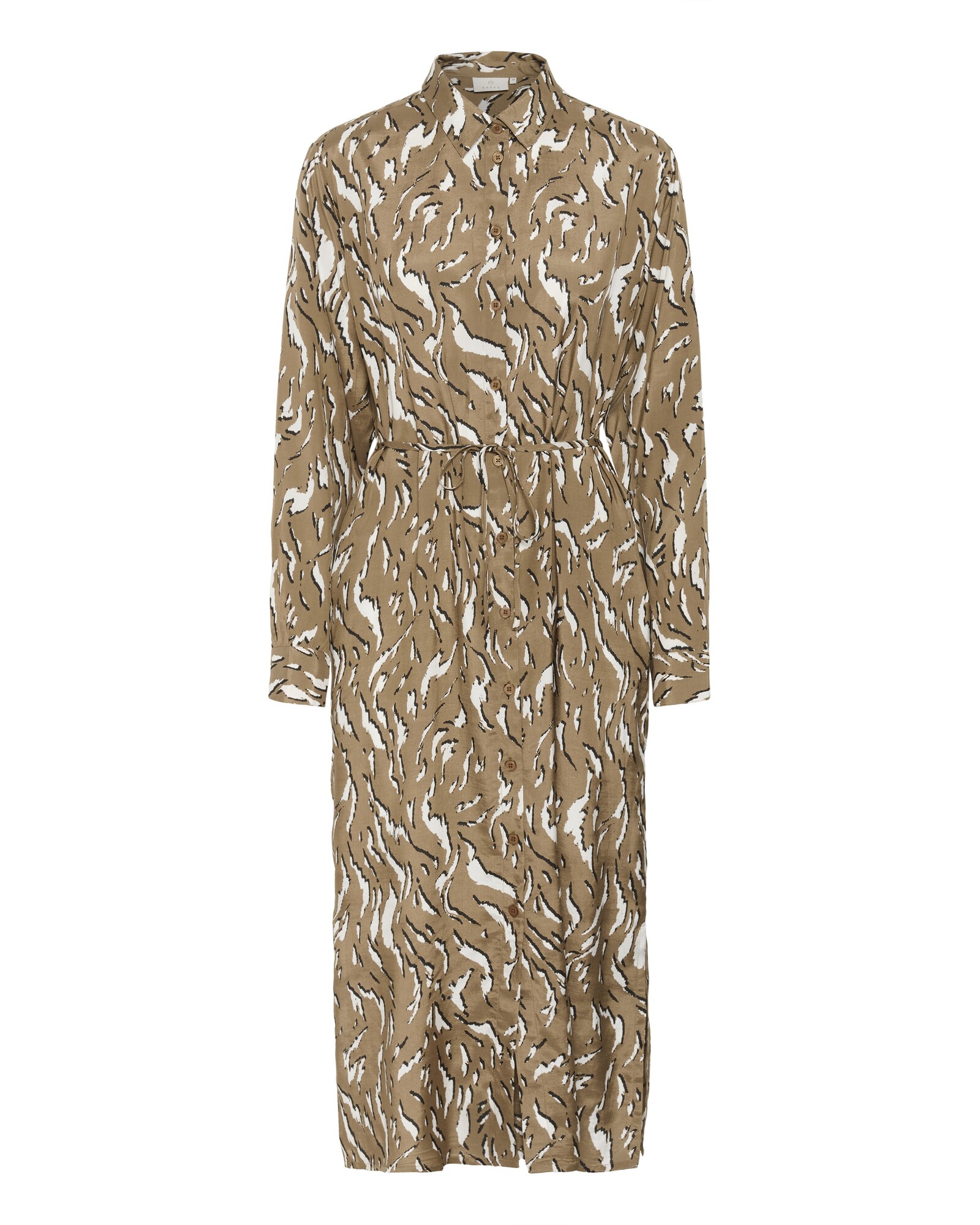 Kaffe Vestido camisero 'Mille'  marrón claro / blanco