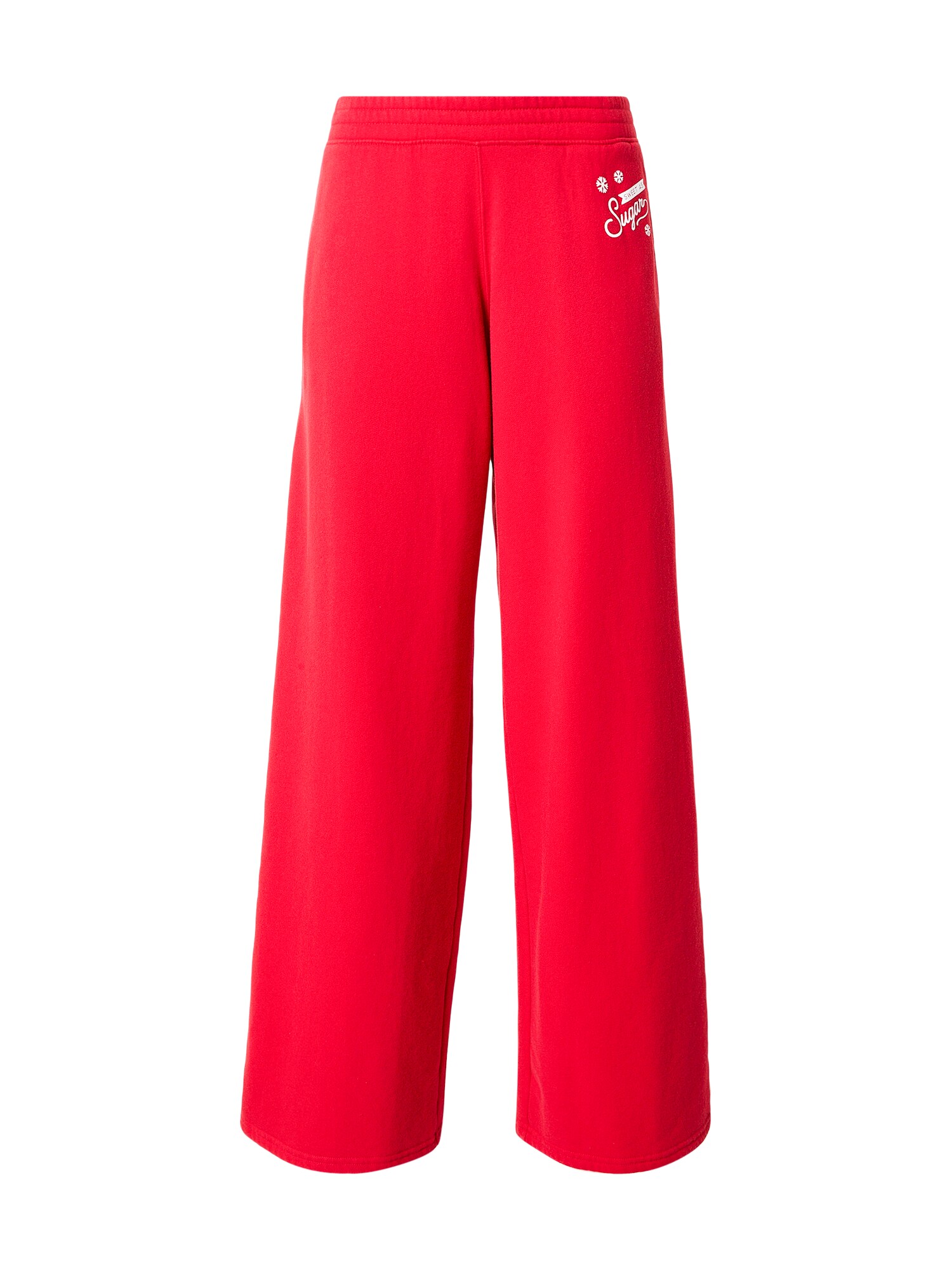 HOLLISTER Pantaloni SUGAR GLITTER roșu / alb