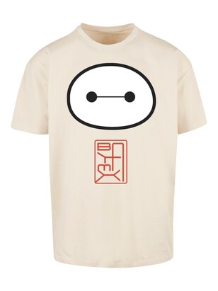 F4NT4STIC Shirt ‘Big Hero 6 Baymax’ Beige / Sand / Vuurrood / Zwart