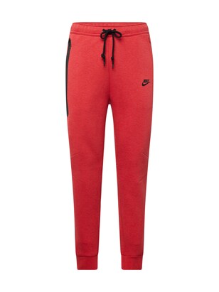 Nike Sportswear Broek ‘TECH FLEECE’ Rood gemêleerd / Zwart